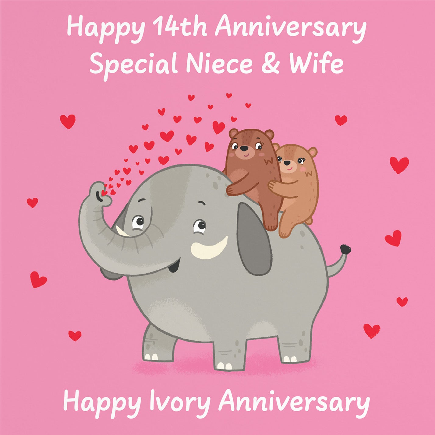 14th Niece And Wife Anniversary Card Love Story - Default Title (B0DHW9RLL7)