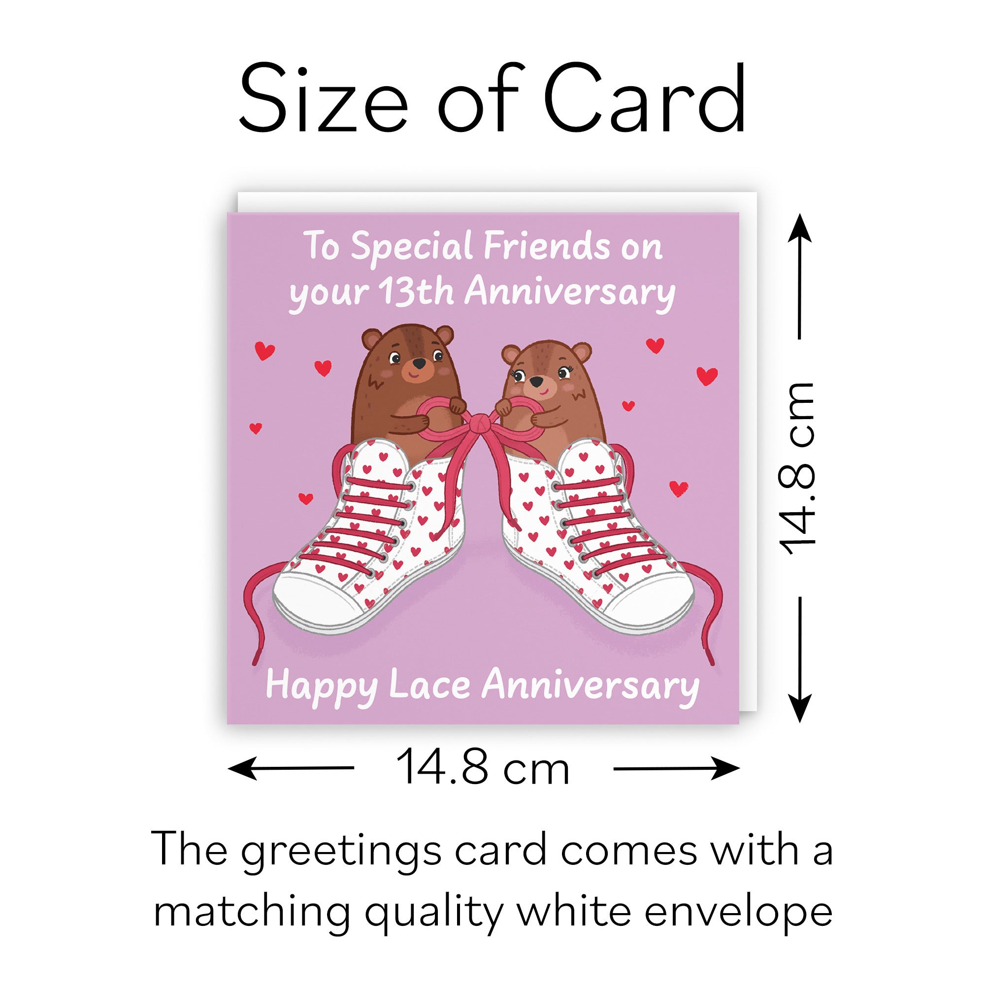 13th Special Friends Anniversary Card Love Story - Default Title (B0DHW9RSDD)