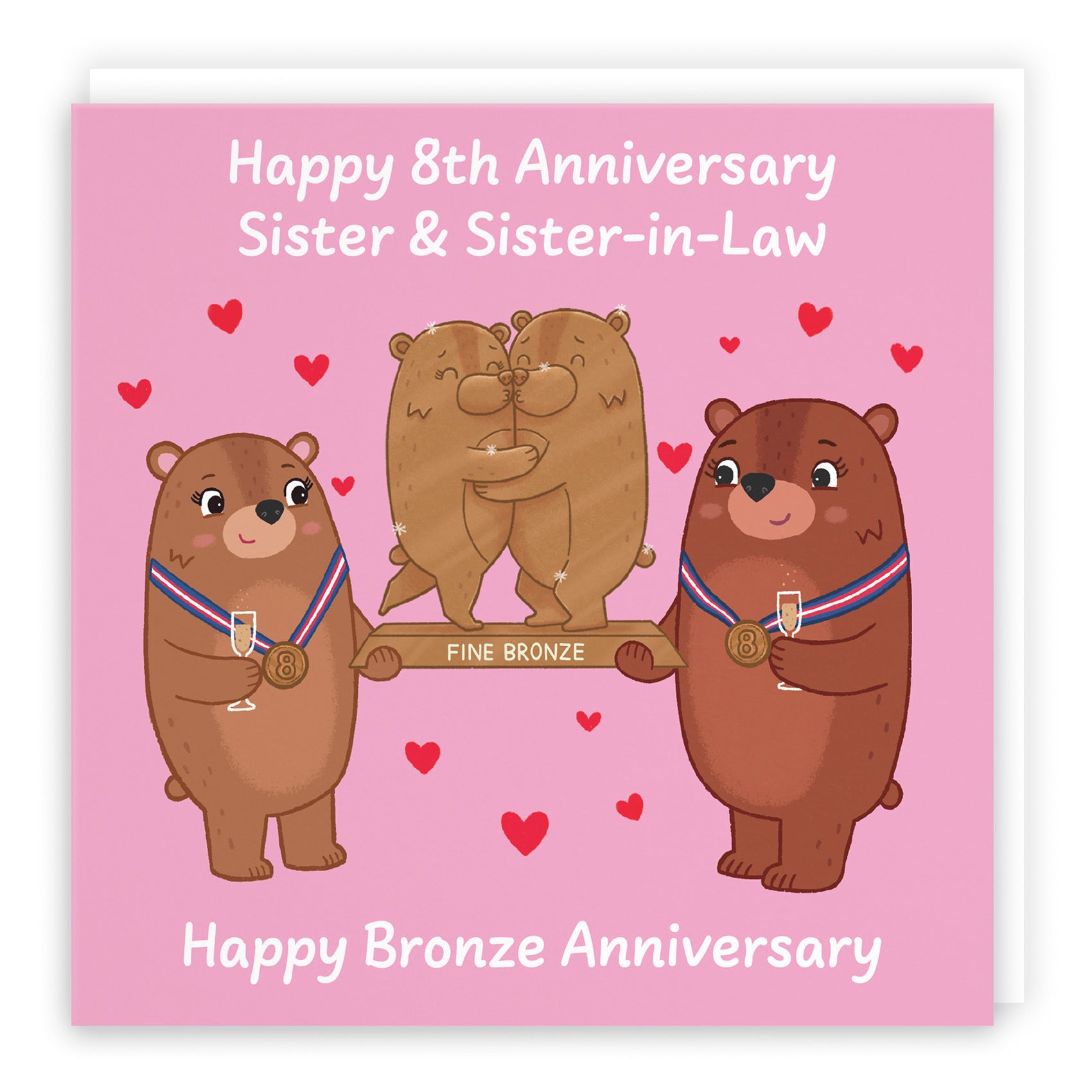 8th Sister And Sister In Law Anniversary Card Love Story - Default Title (B0DHW9S2WB)