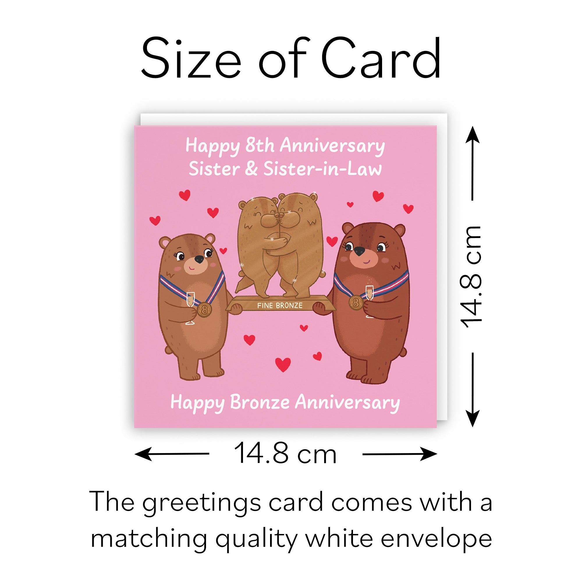 8th Sister And Sister In Law Anniversary Card Love Story - Default Title (B0DHW9S2WB)