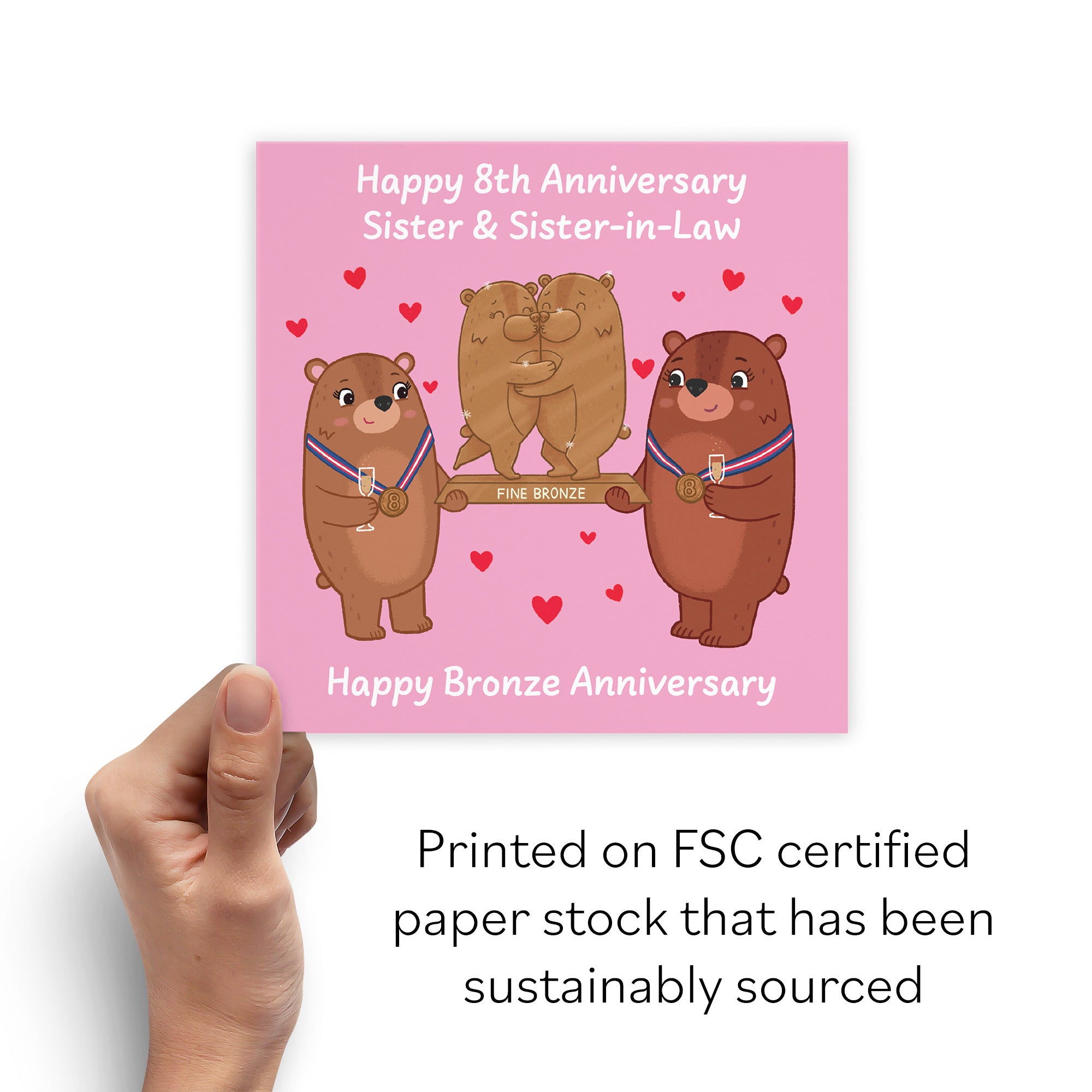 8th Sister And Sister In Law Anniversary Card Love Story - Default Title (B0DHW9S2WB)