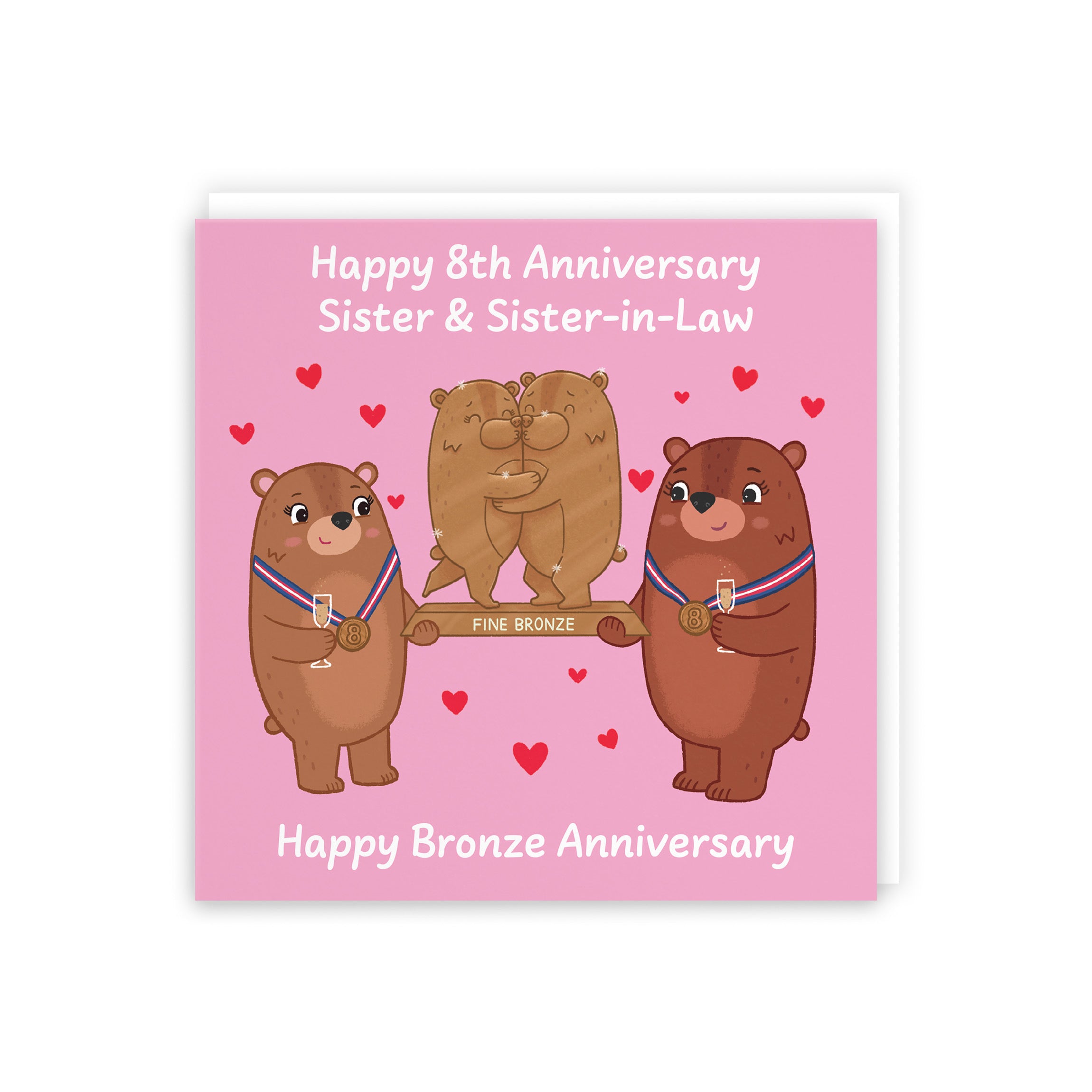 8th Sister And Sister In Law Anniversary Card Love Story - Default Title (B0DHW9S2WB)