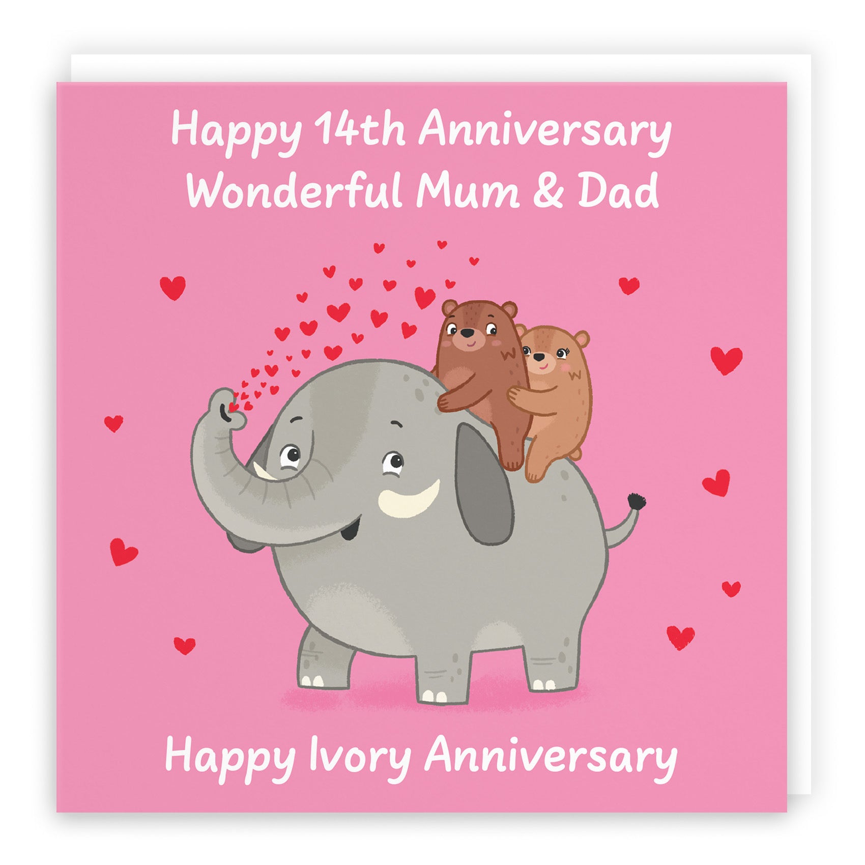 14th Mum And Dad Anniversary Card Love Story - Default Title (B0DHW9TV8W)