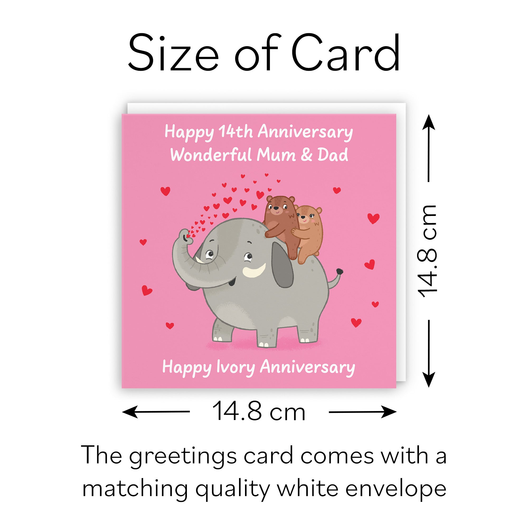 14th Mum And Dad Anniversary Card Love Story - Default Title (B0DHW9TV8W)