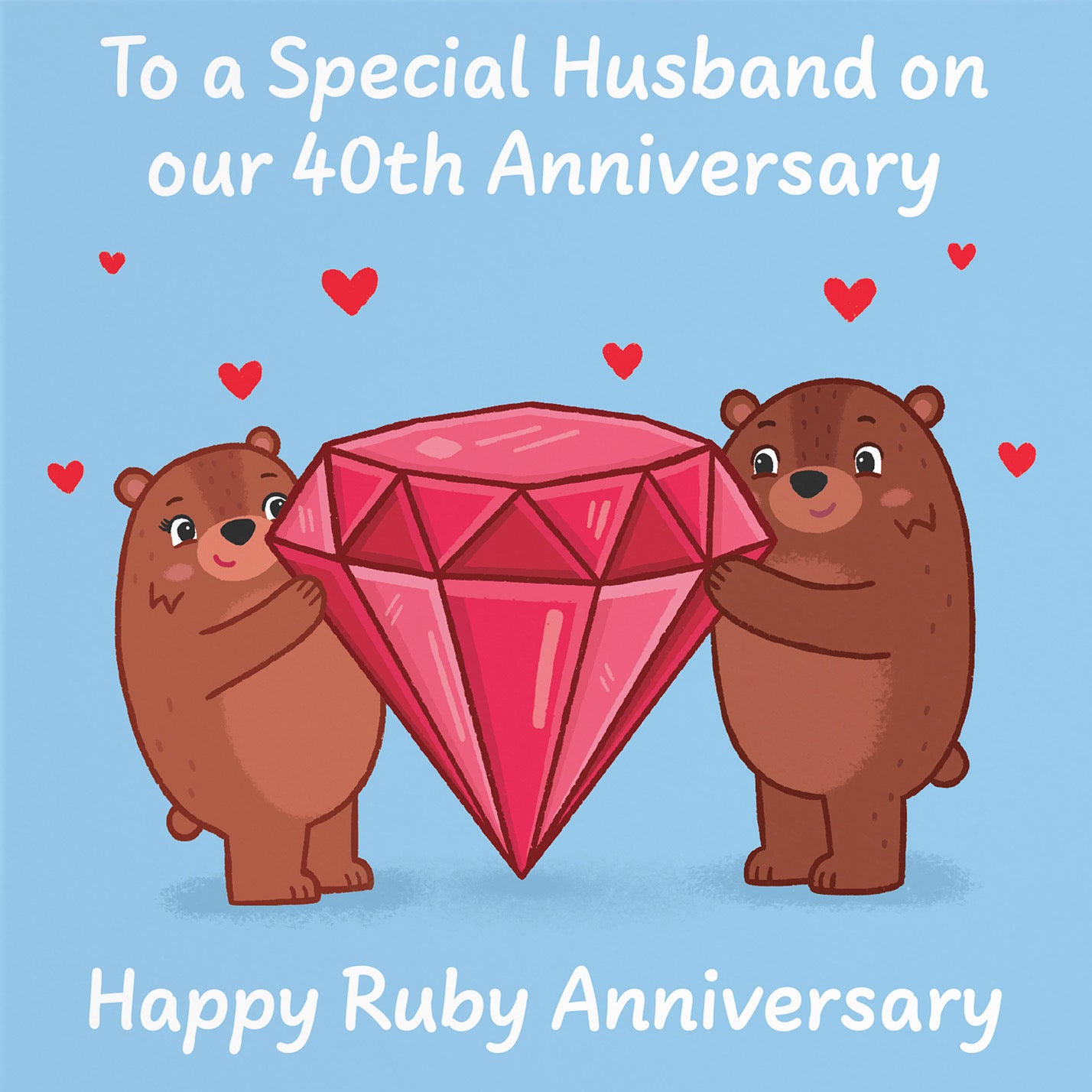 40th Husband Anniversary Card Love Story - Default Title (B0DHW9TV92)