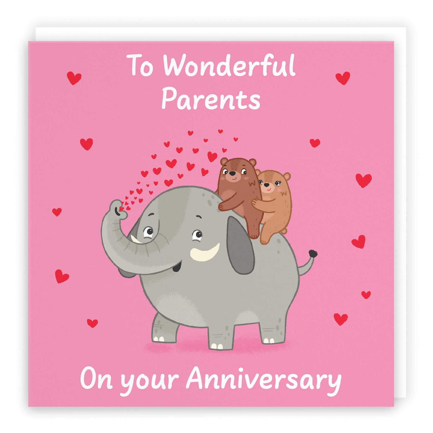 Parents Anniversary Card Elephant Love Story - Default Title (B0DHW9TW2W)