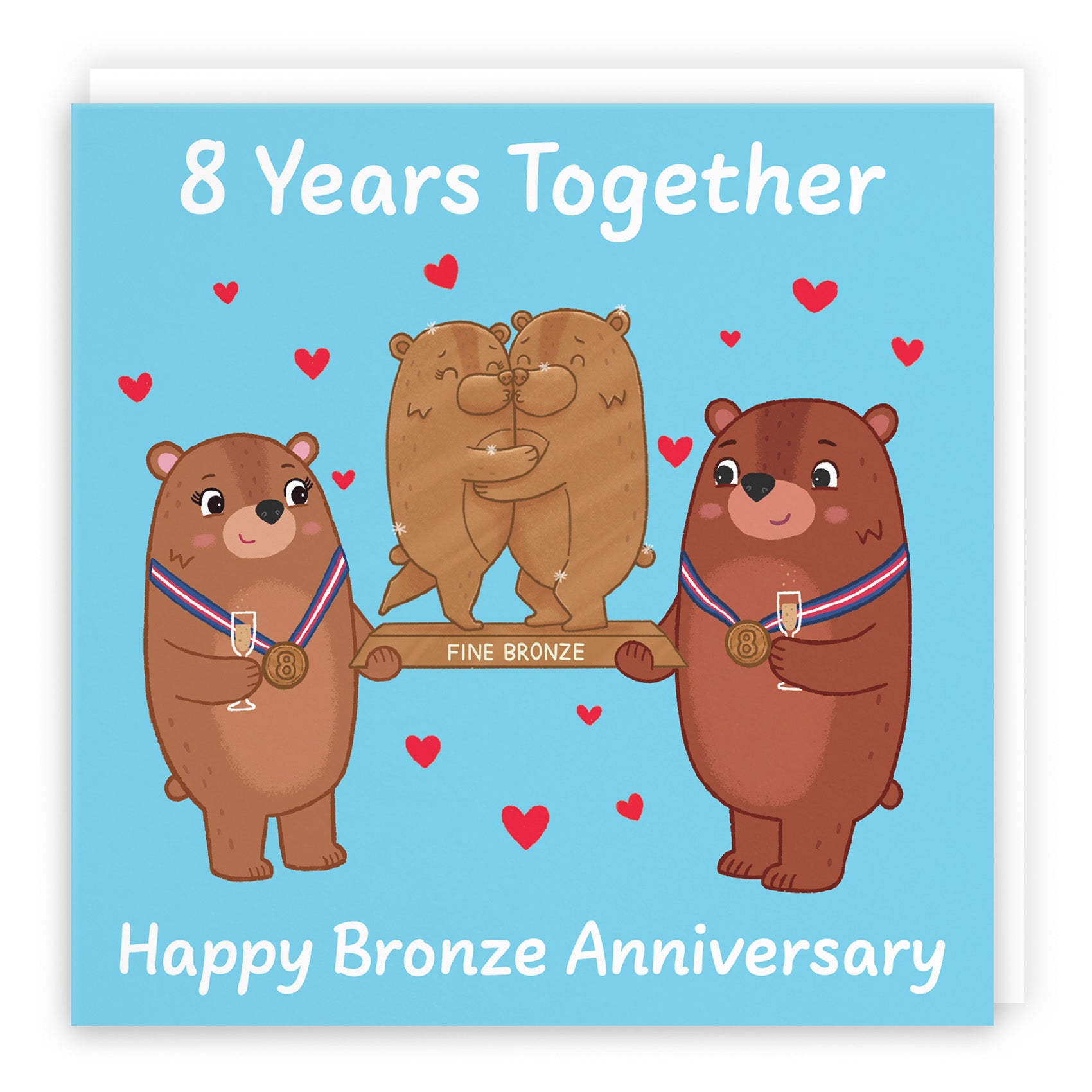 8th Anniversary Card Love Story - Default Title (B0DHW9VGKP)