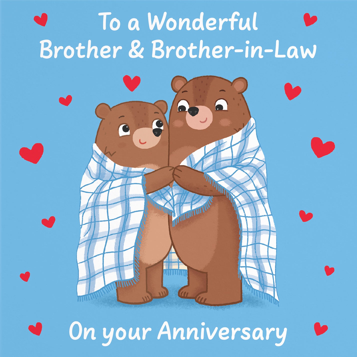 Brother And Brother In Law Anniversary Card Snuggly Bears Love Story - Default Title (B0DHW9WB5W)