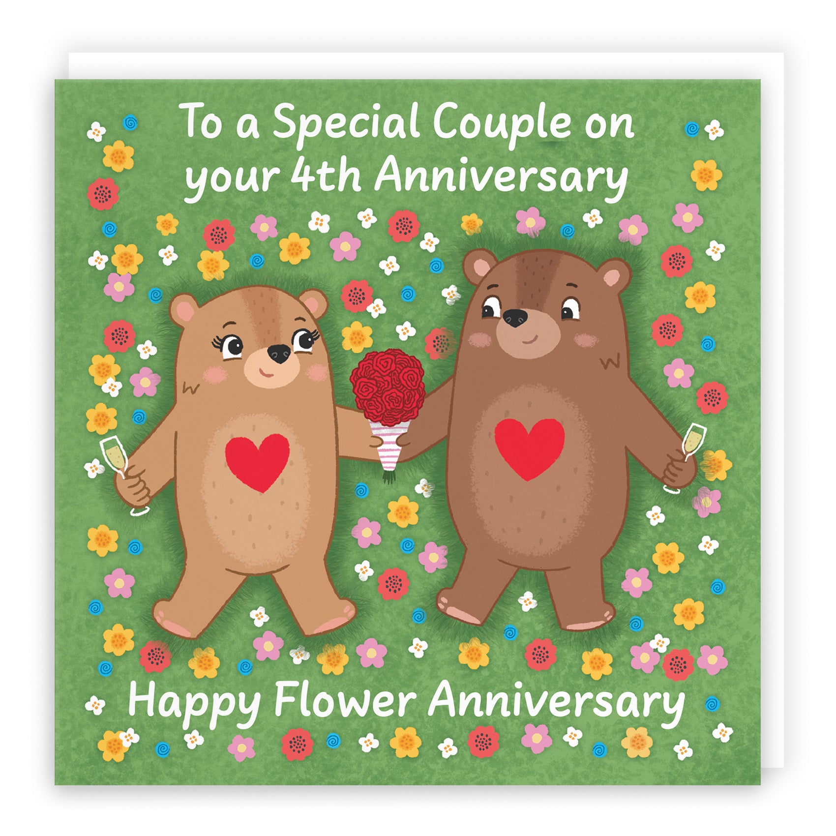 4th Couple Anniversary Card Love Story - Default Title (B0DHW9WD7L)