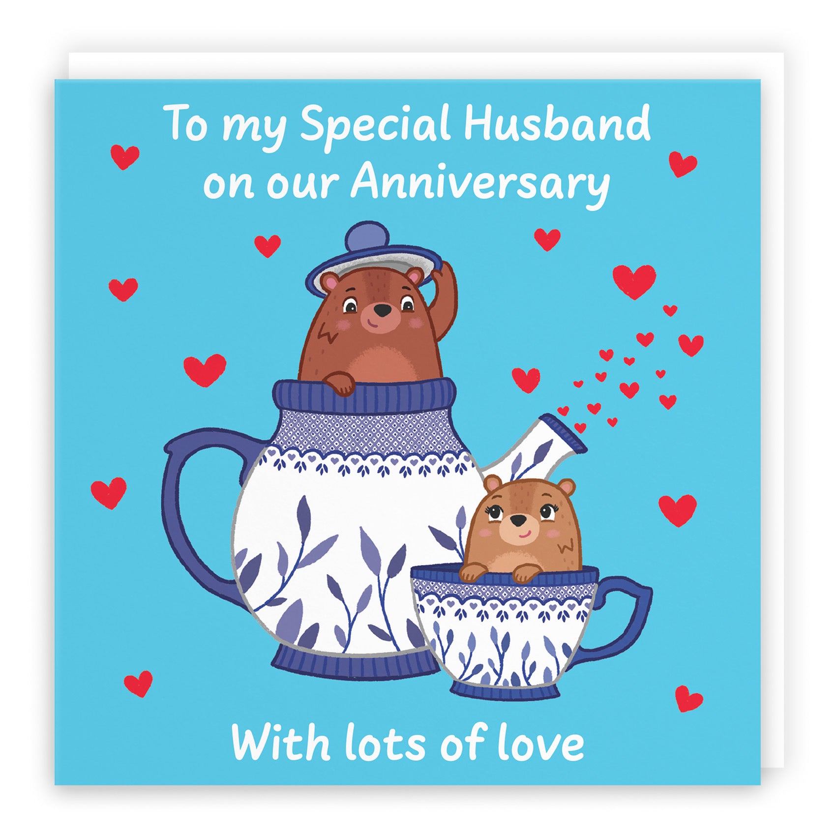 Husband Anniversary Card Teapot Love Story - Default Title (B0DHW9WD7N)