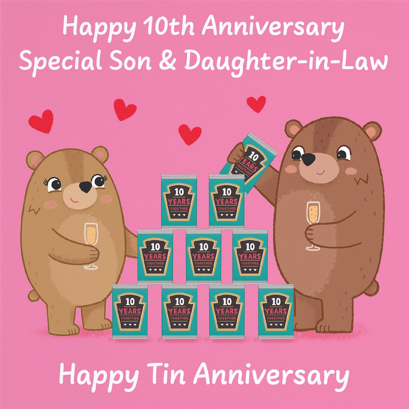 10th Son And Daughter In Law Anniversary Card Love Story - Default Title (B0DHW9WS4W)