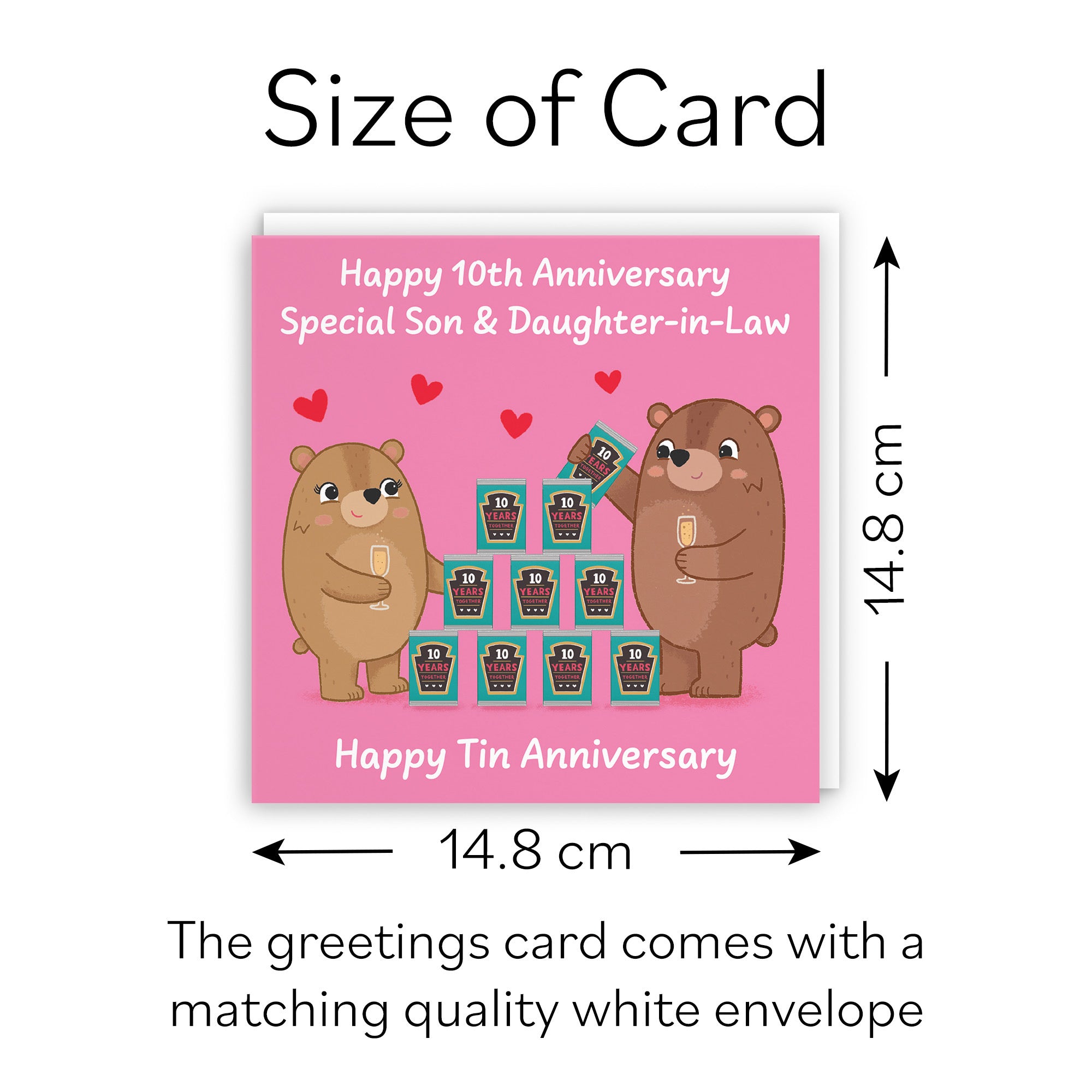 10th Son And Daughter In Law Anniversary Card Love Story - Default Title (B0DHW9WS4W)