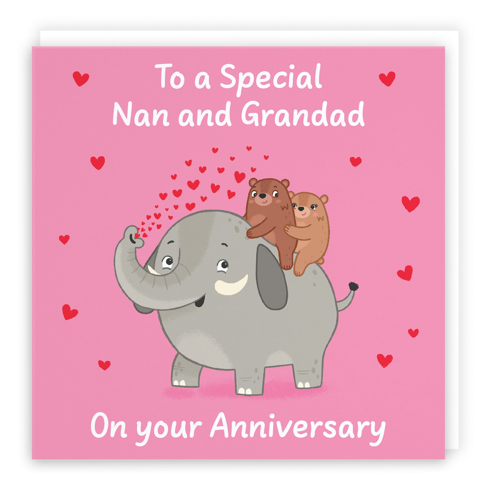 Nan And Grandad Anniversary Card Elephant Love Story - Default Title (B0DHW9WWQB)