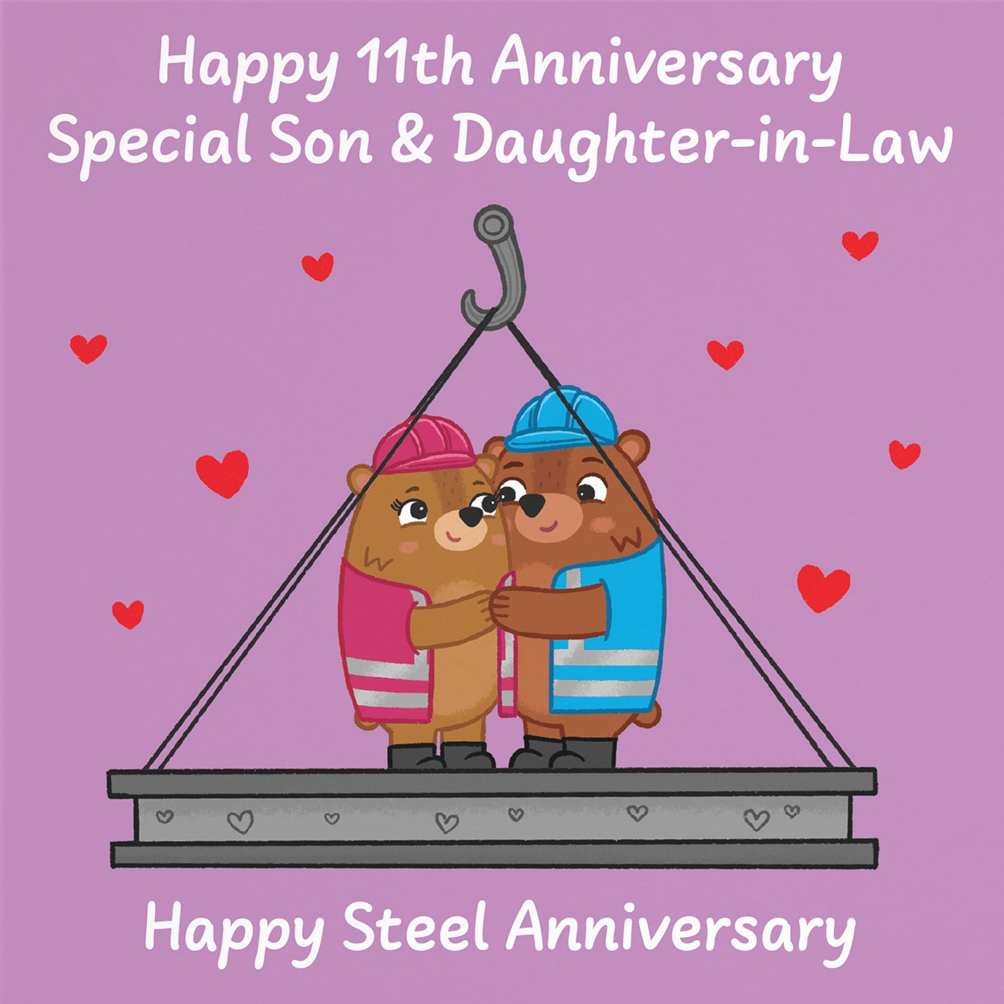 11th Son And Daughter In Law Anniversary Card Love Story - Default Title (B0DHW9X6TX)