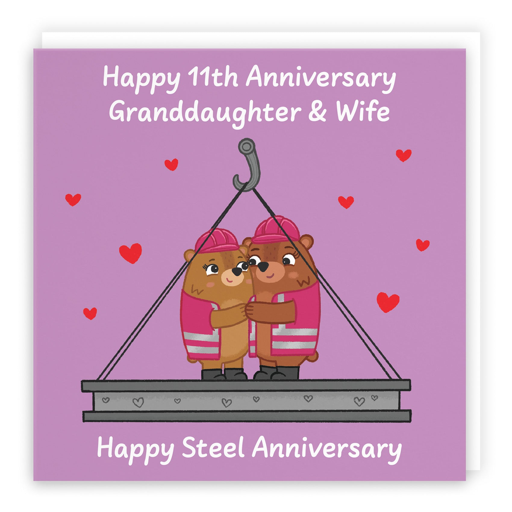 11th Granddaughter And Wife Anniversary Card Love Story - Default Title (B0DHW9XS7J)