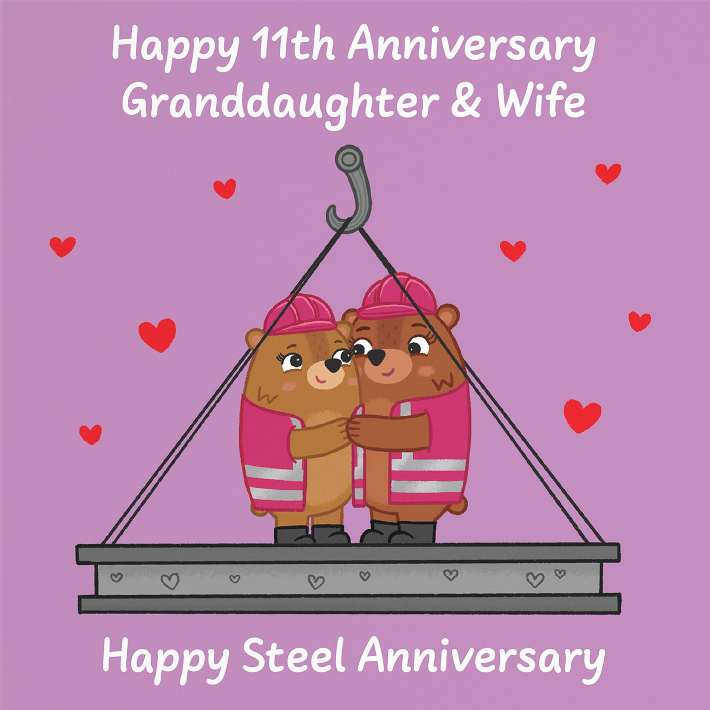 11th Granddaughter And Wife Anniversary Card Love Story - Default Title (B0DHW9XS7J)