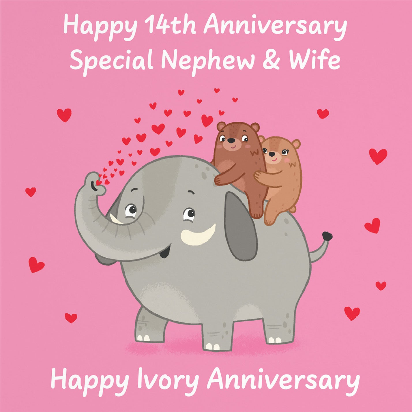 14th Nephew And Wife Anniversary Card Love Story - Default Title (B0DHW9Y58Y)