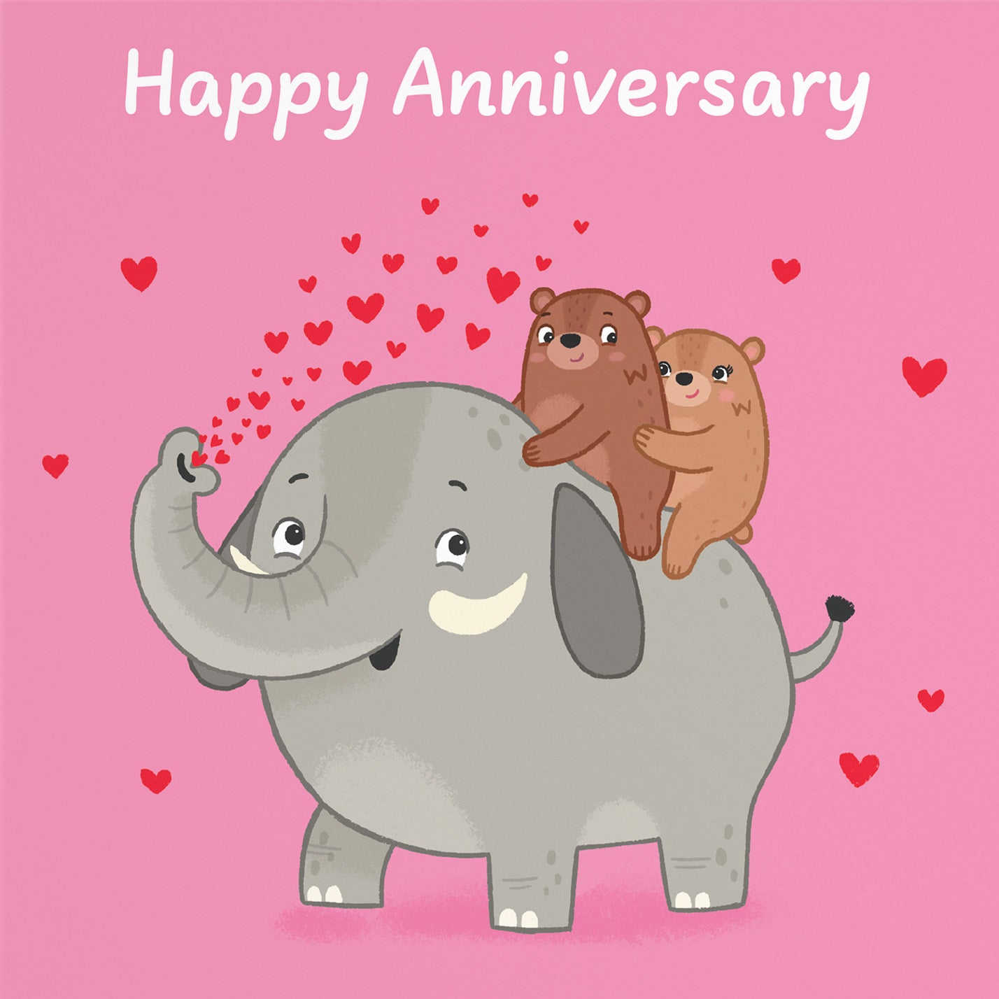 Elephant Love Anniversary Card Love Story - Default Title (B0DHW9Z6J1)