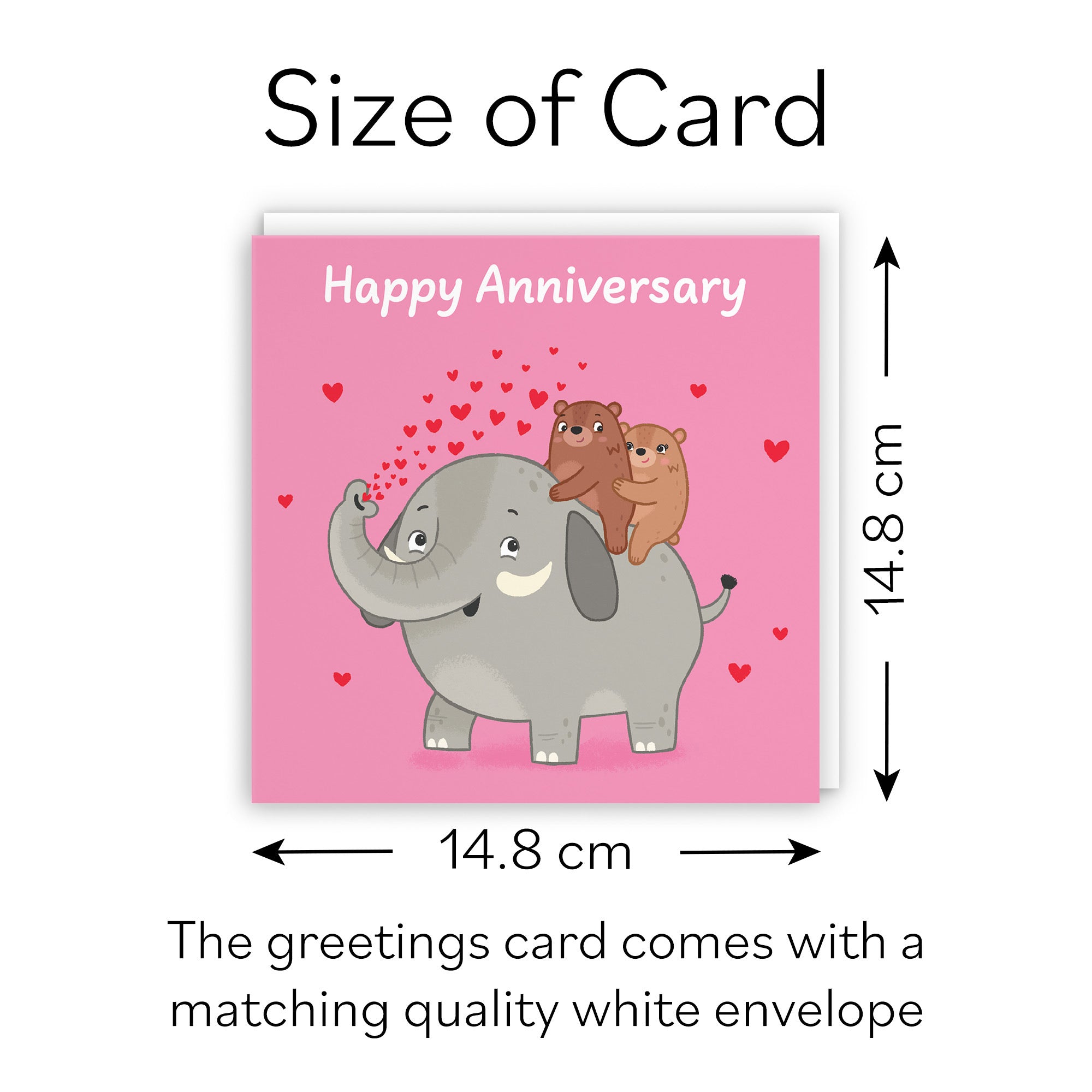 Elephant Love Anniversary Card Love Story - Default Title (B0DHW9Z6J1)