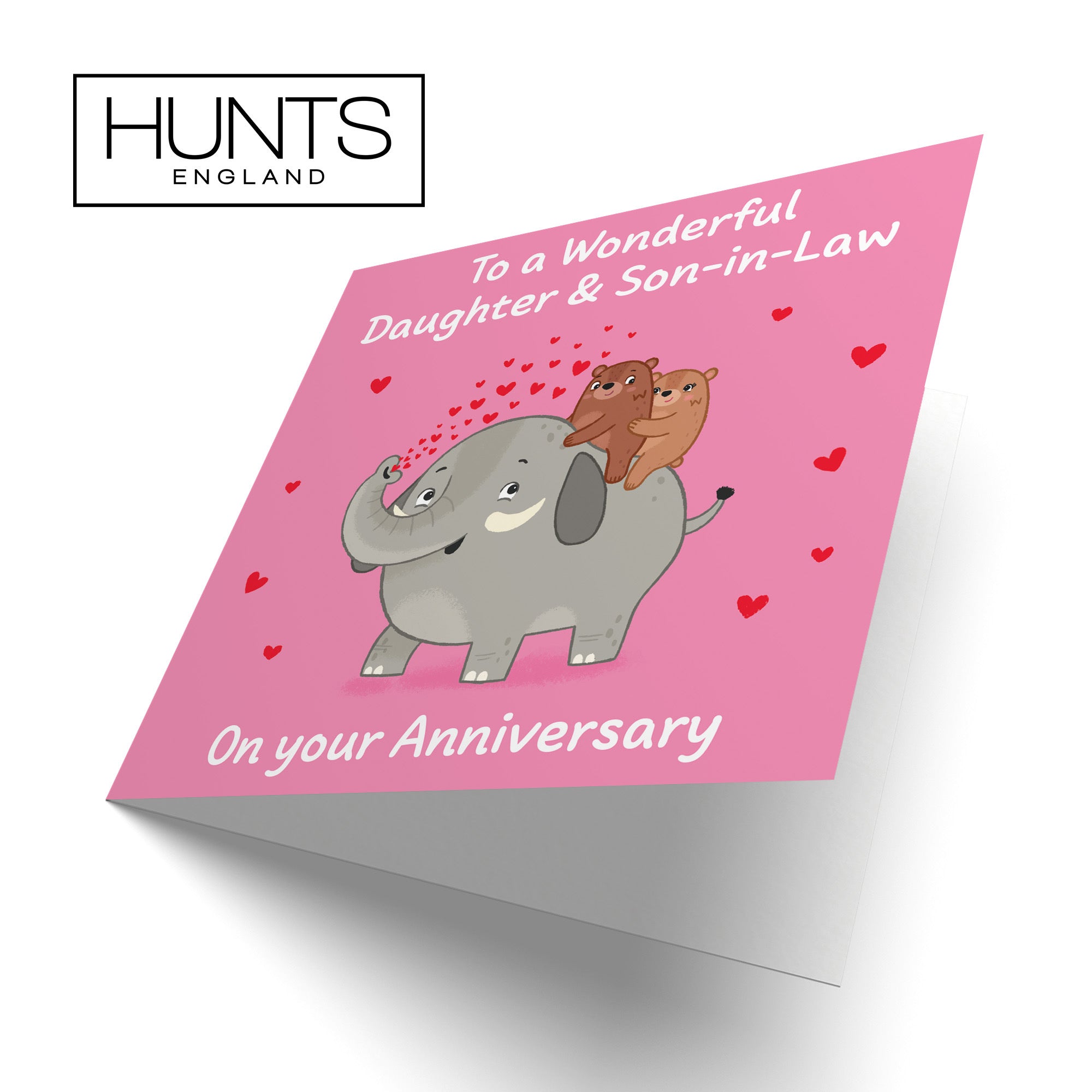 Daughter And Son In Law Anniversary Card Elephant Love Story - Default Title (B0DHW9Z857)