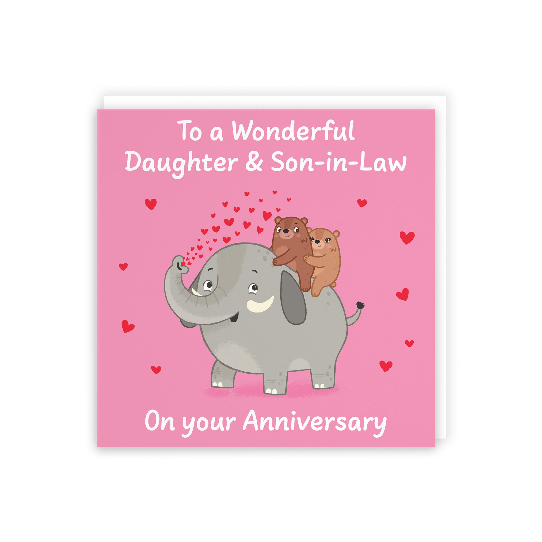 Daughter And Son In Law Anniversary Card Elephant Love Story - Default Title (B0DHW9Z857)