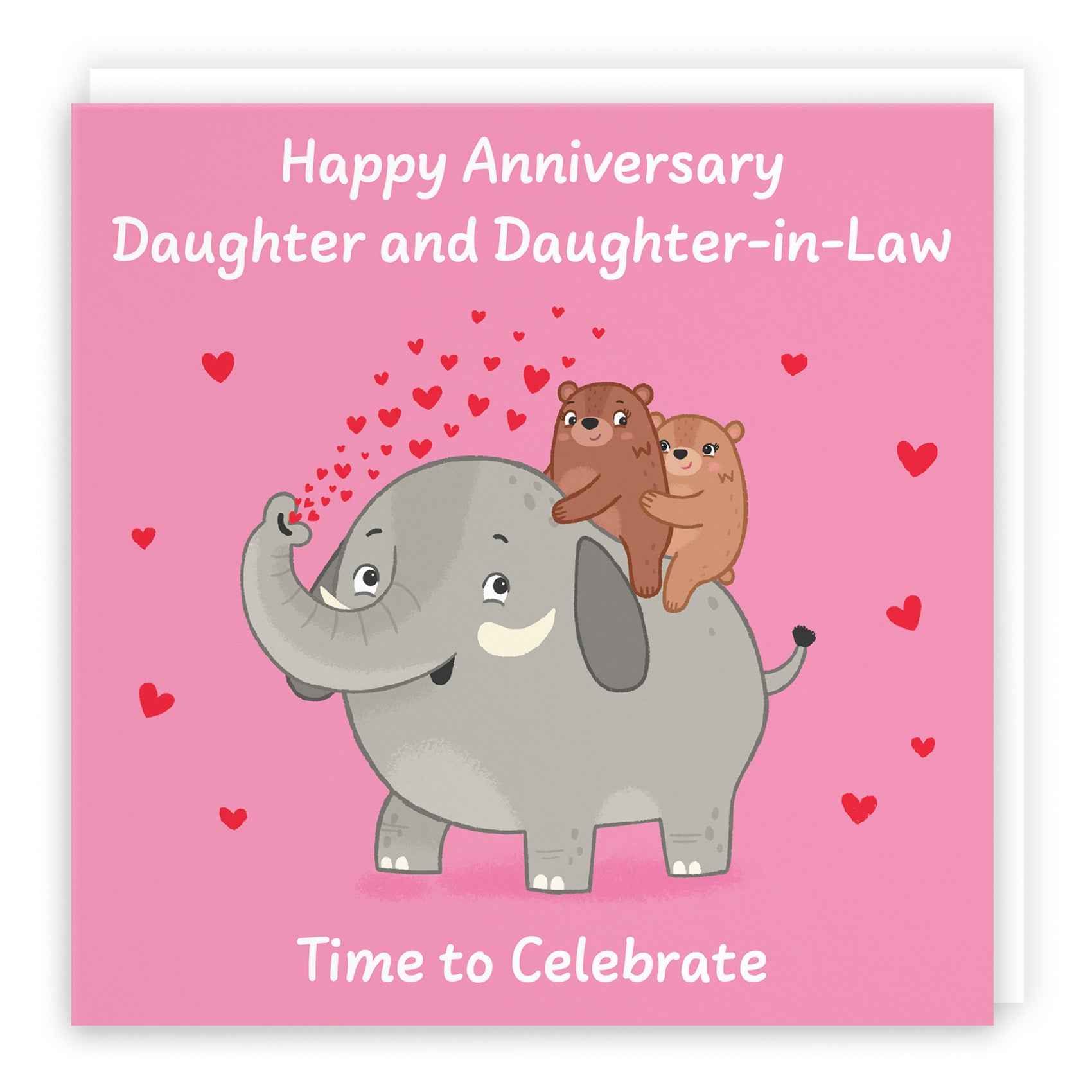 Daughter And Daughter In Law Anniversary Card Elephant Love Story - Default Title (B0DHW9ZN98)