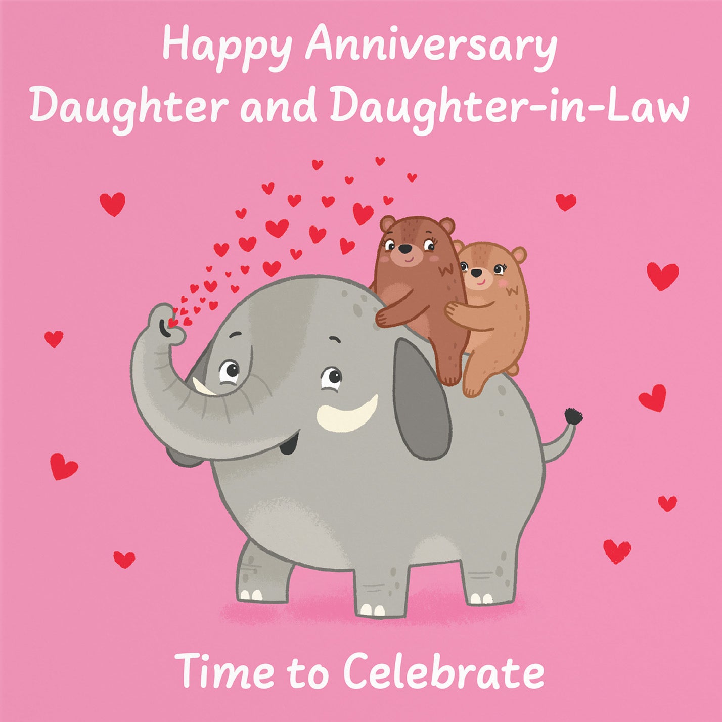 Daughter And Daughter In Law Anniversary Card Elephant Love Story - Default Title (B0DHW9ZN98)