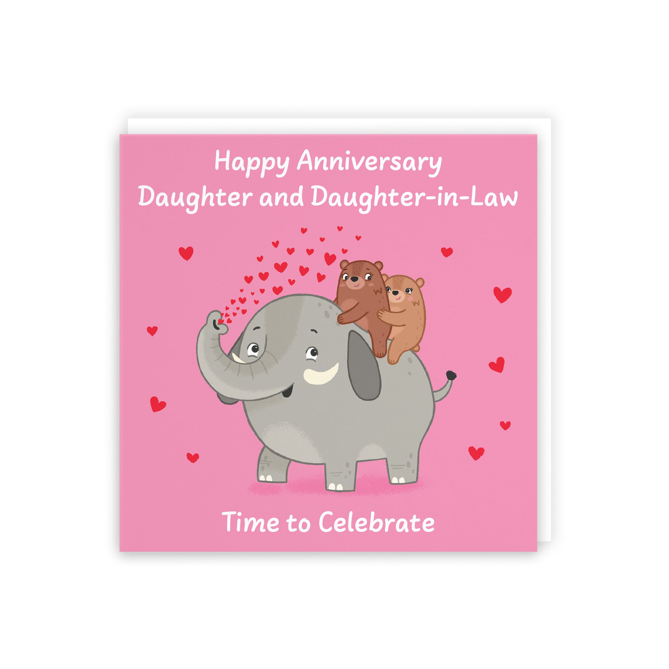 Daughter And Daughter In Law Anniversary Card Elephant Love Story - Default Title (B0DHW9ZN98)