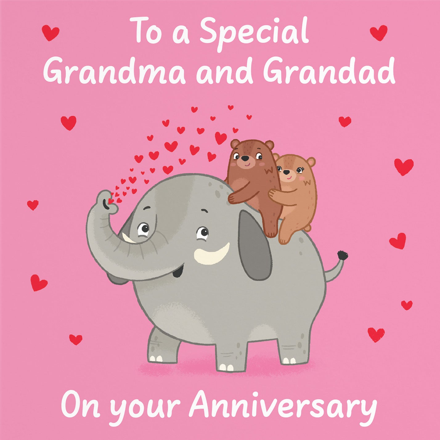 Grandma And Grandad Anniversary Card Elephant Love Story - Default Title (B0DHWB1H5J)