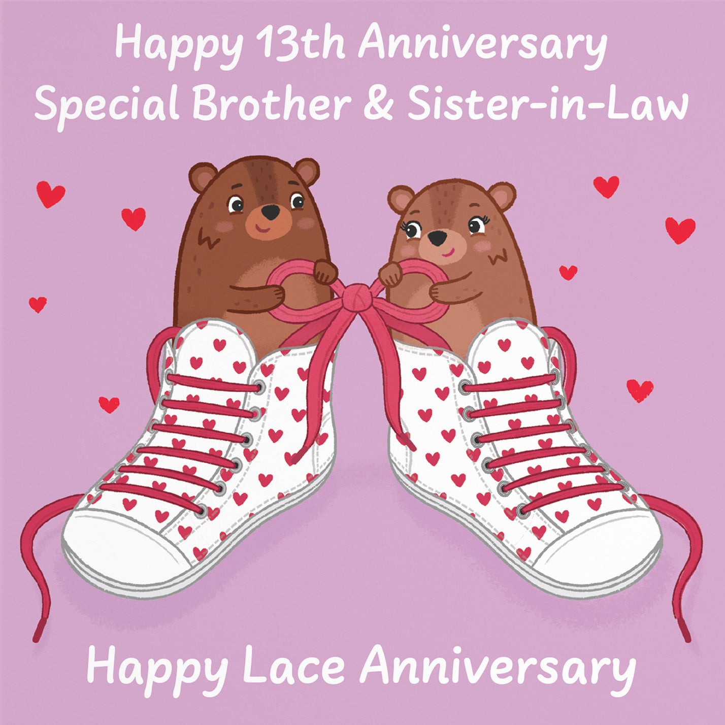 13th Brother And Sister In Law Anniversary Card Love Story - Default Title (B0DHWB1LBL)