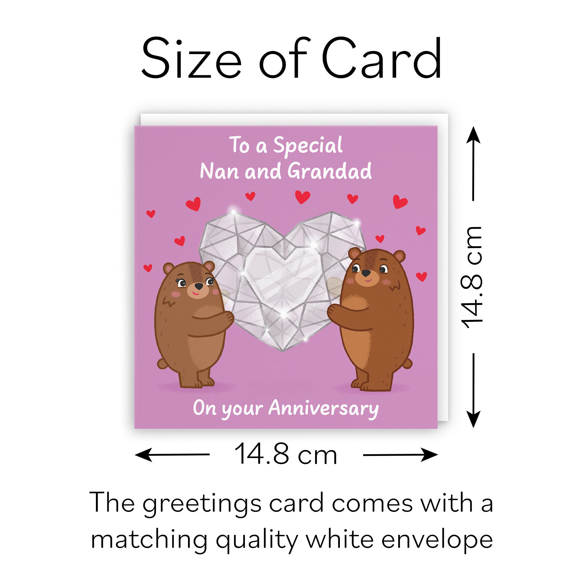 Nan And Grandad Anniversary Card Sparkling Love Story - Default Title (B0DHWB28M8)