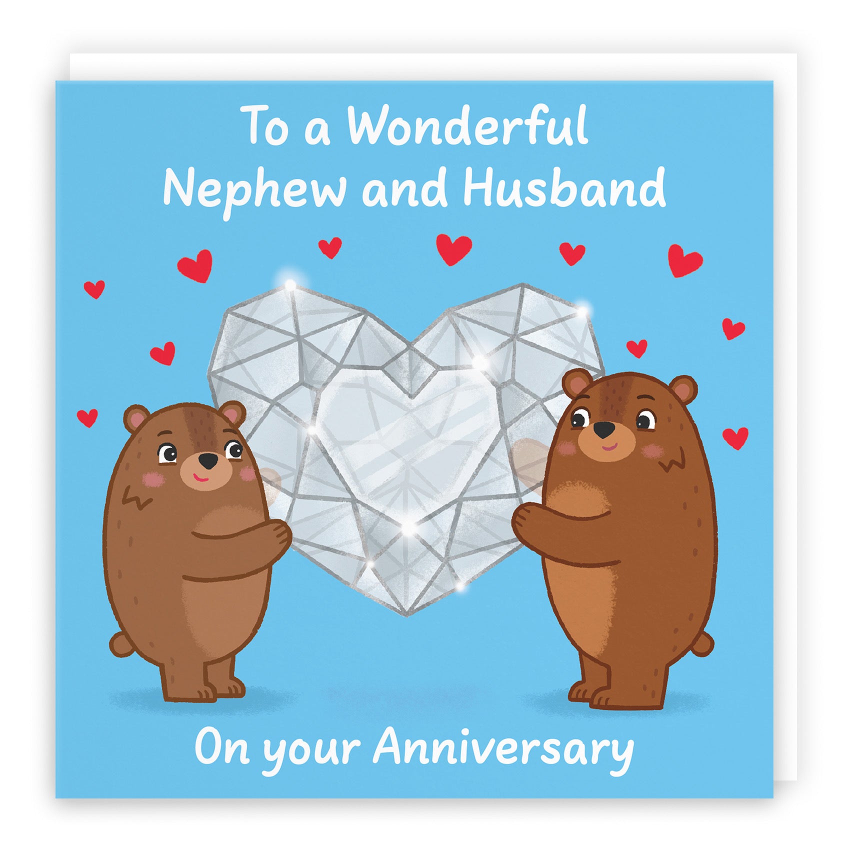 Nephew And Husband Anniversary Card Sparkling Love Story - Default Title (B0DHWB2BL2)