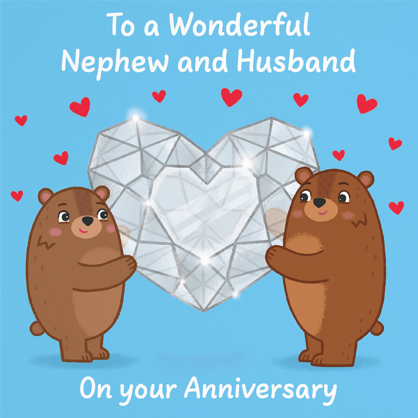 Nephew And Husband Anniversary Card Sparkling Love Story - Default Title (B0DHWB2BL2)