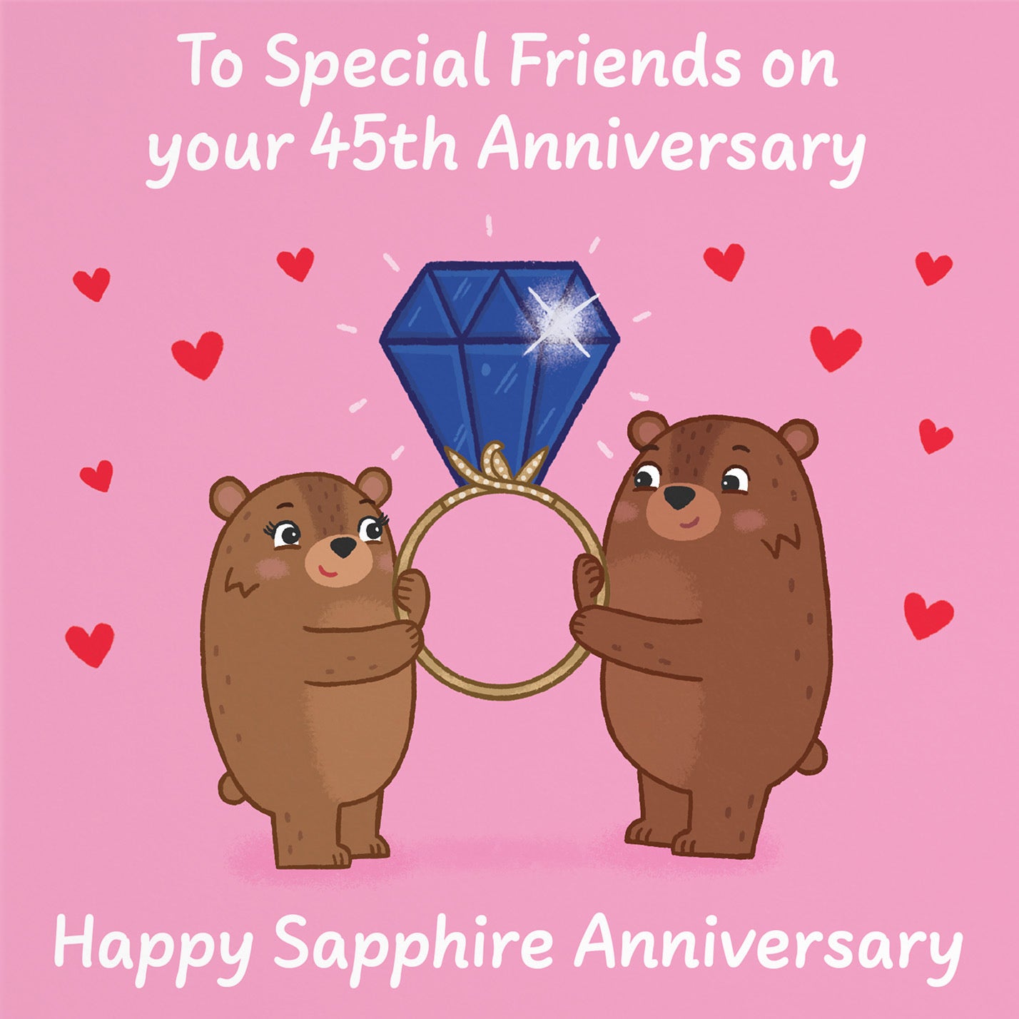 45th Special Friends Anniversary Card Love Story - Default Title (B0DHWB2GTB)