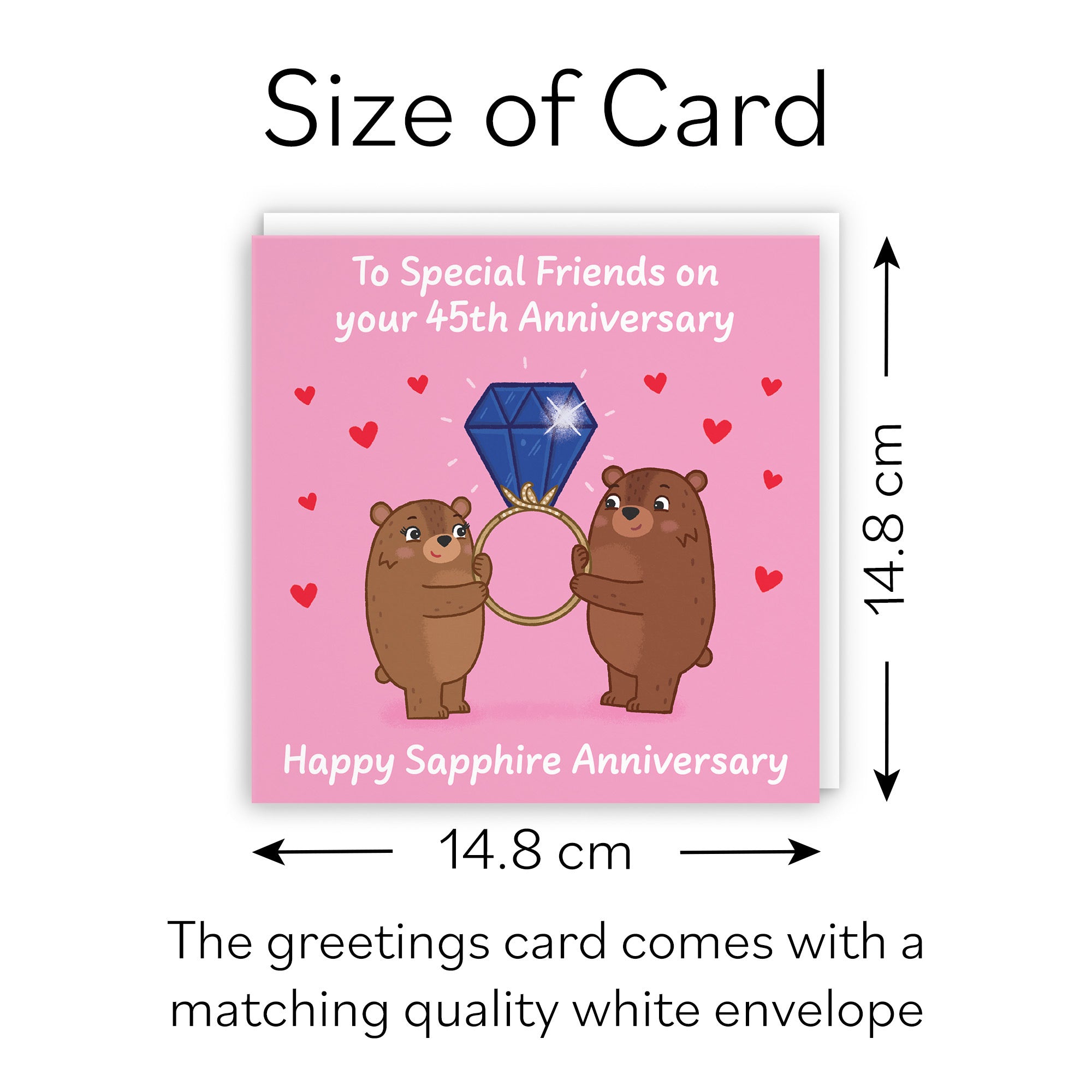 45th Special Friends Anniversary Card Love Story - Default Title (B0DHWB2GTB)