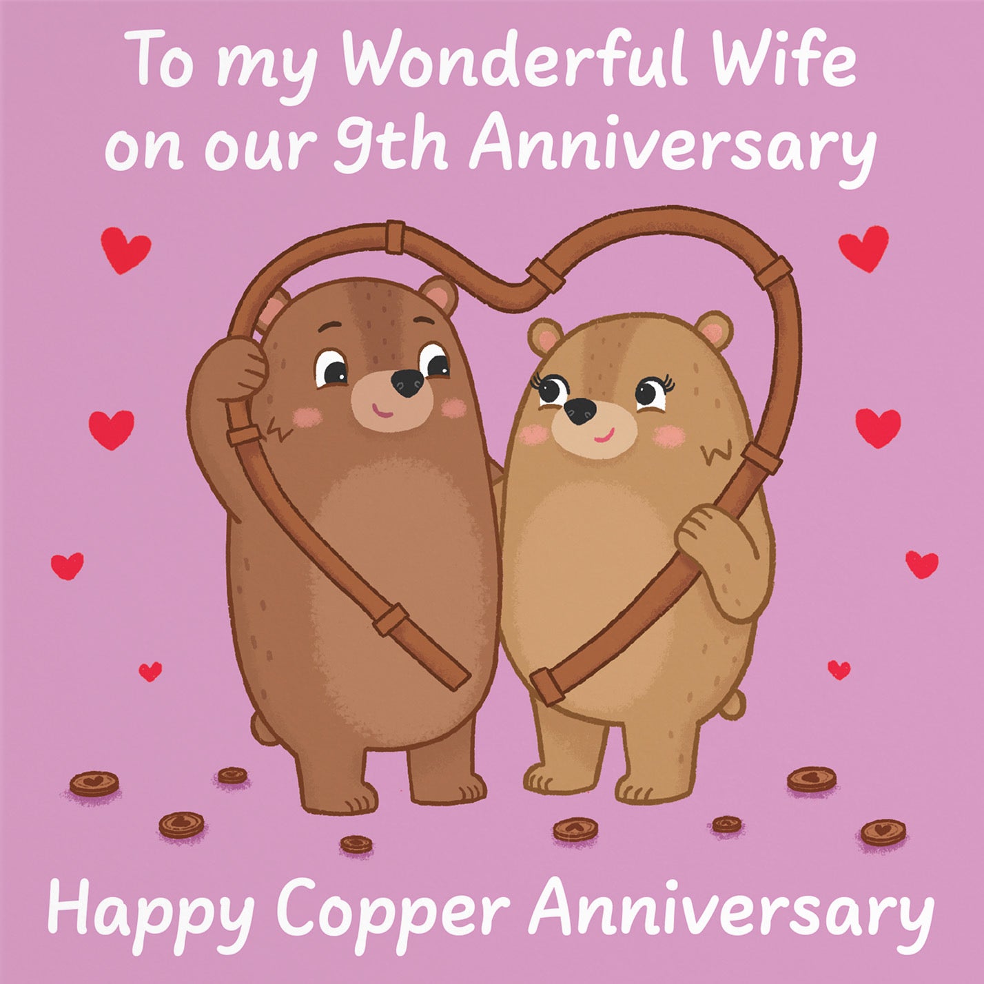 9th Wife Anniversary Card Love Story - Default Title (B0DHWB2J51)