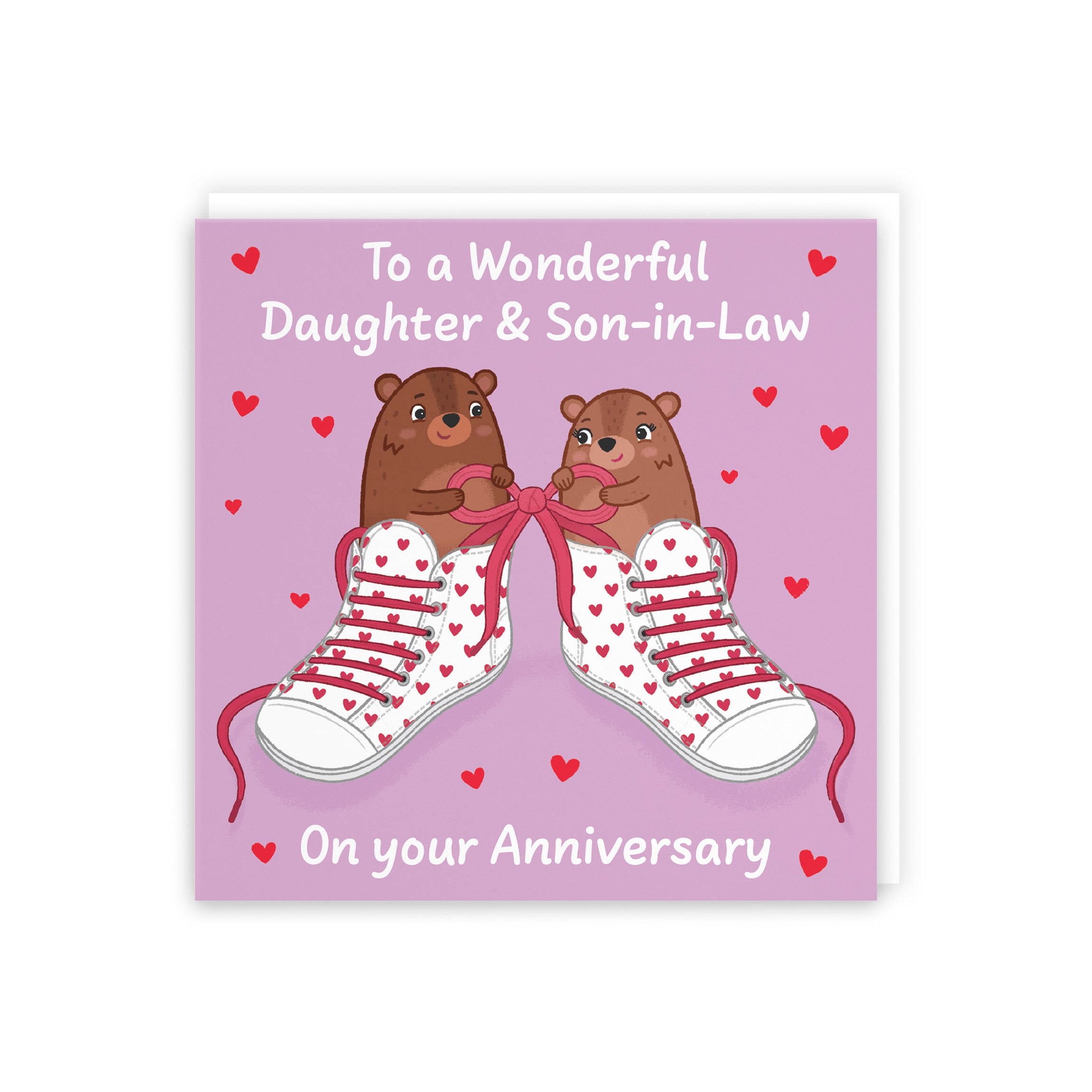 Daughter And Son In Law Anniversary Card Laces Love Story - Default Title (B0DHWB39R5)