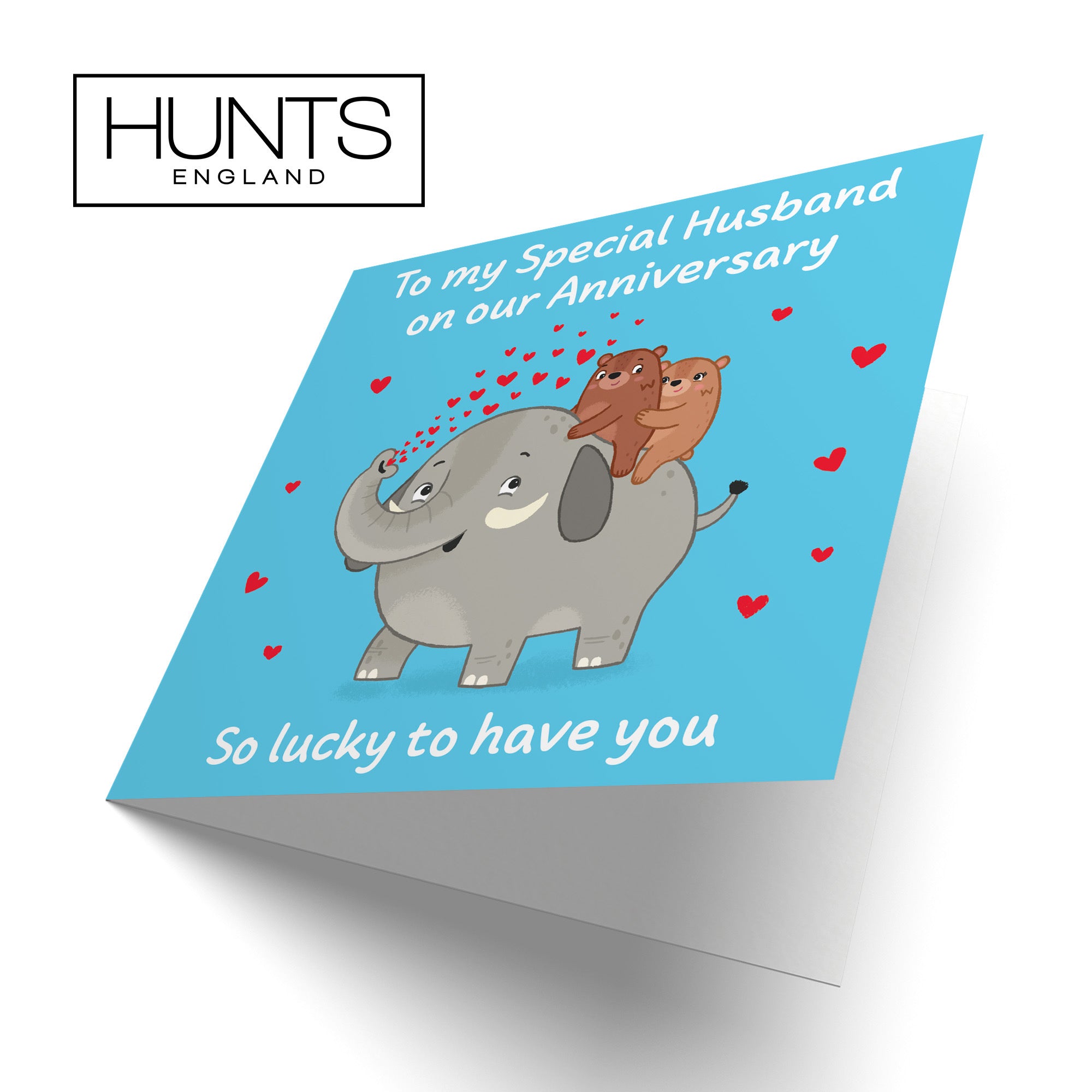 Husband Anniversary Card Elephant Love Story - Default Title (B0DHWB3D64)