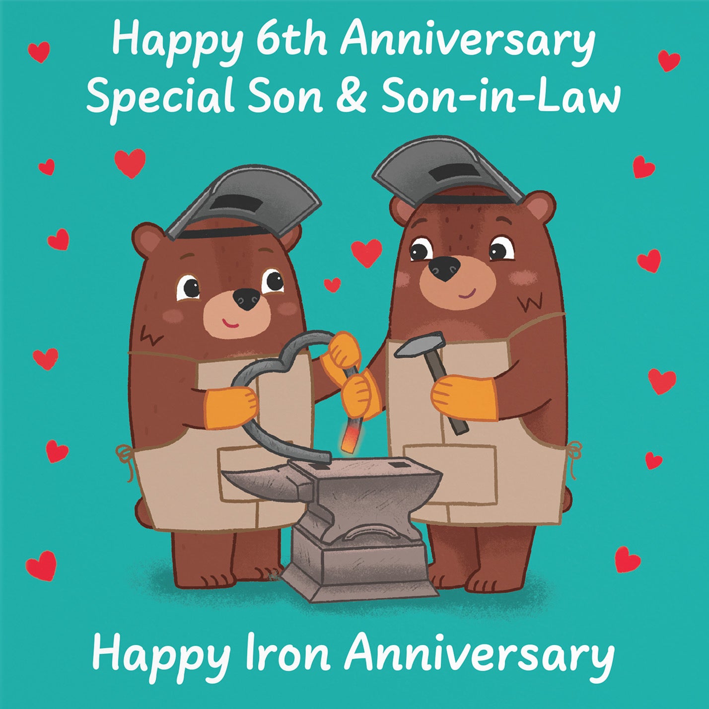 6th Son And Son In Law Anniversary Card Love Story - Default Title (B0DHWB48D6)