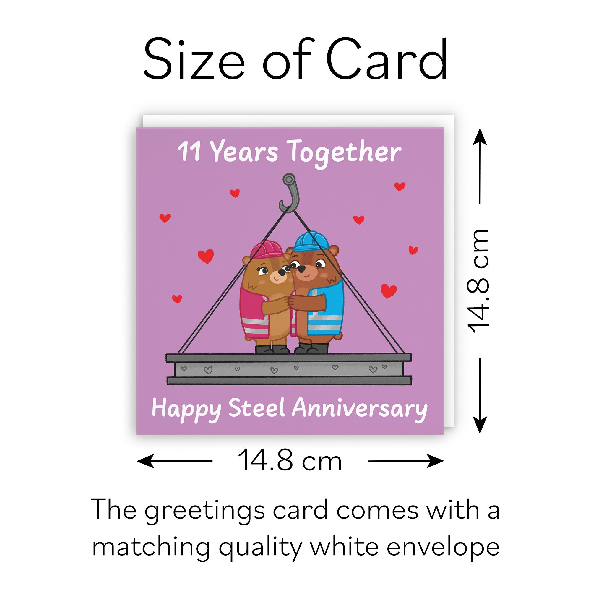 11th Anniversary Card Love Story - Default Title (B0DHWB48D8)