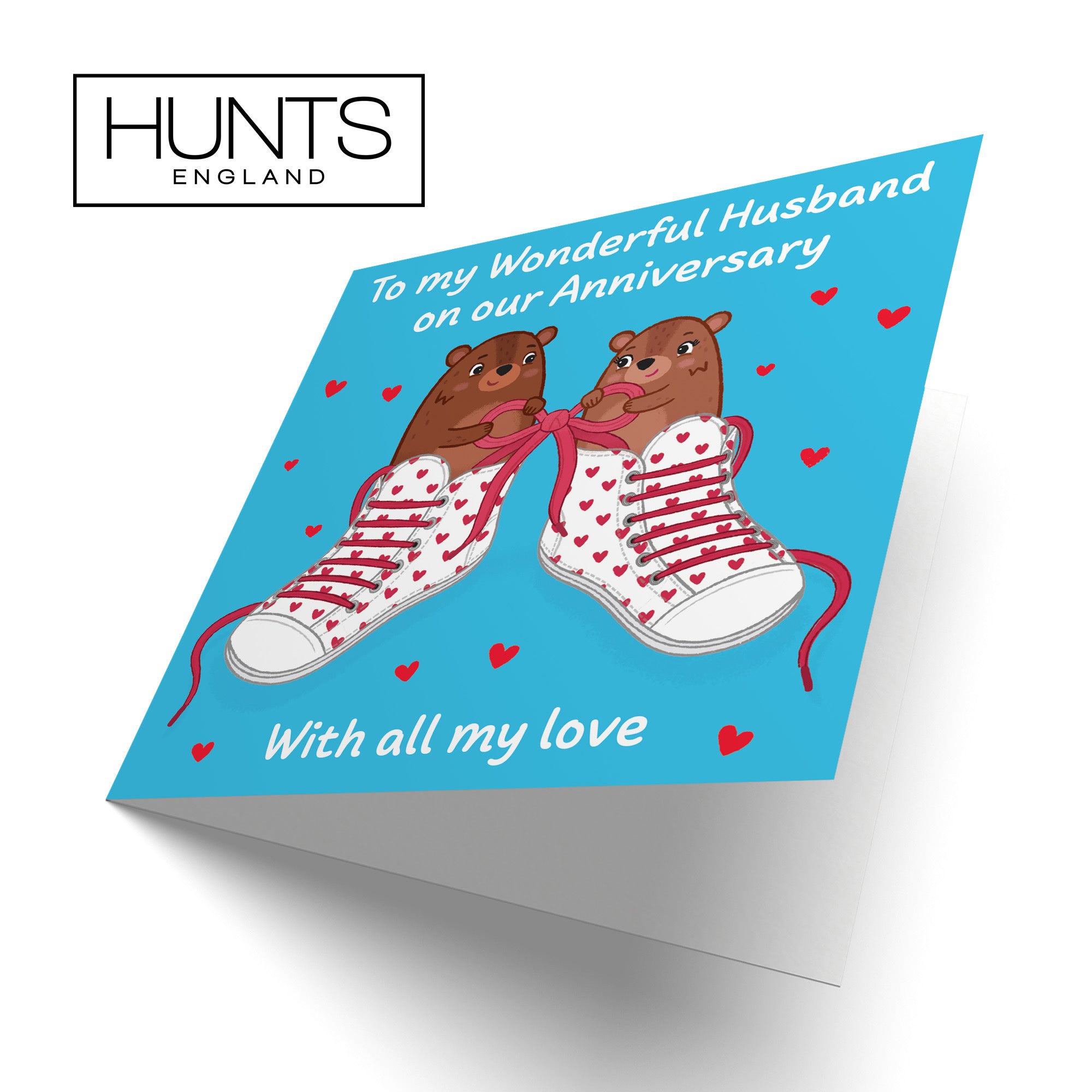 Husband Anniversary Card Laces Love Story - Default Title (B0DHWB5D1V)