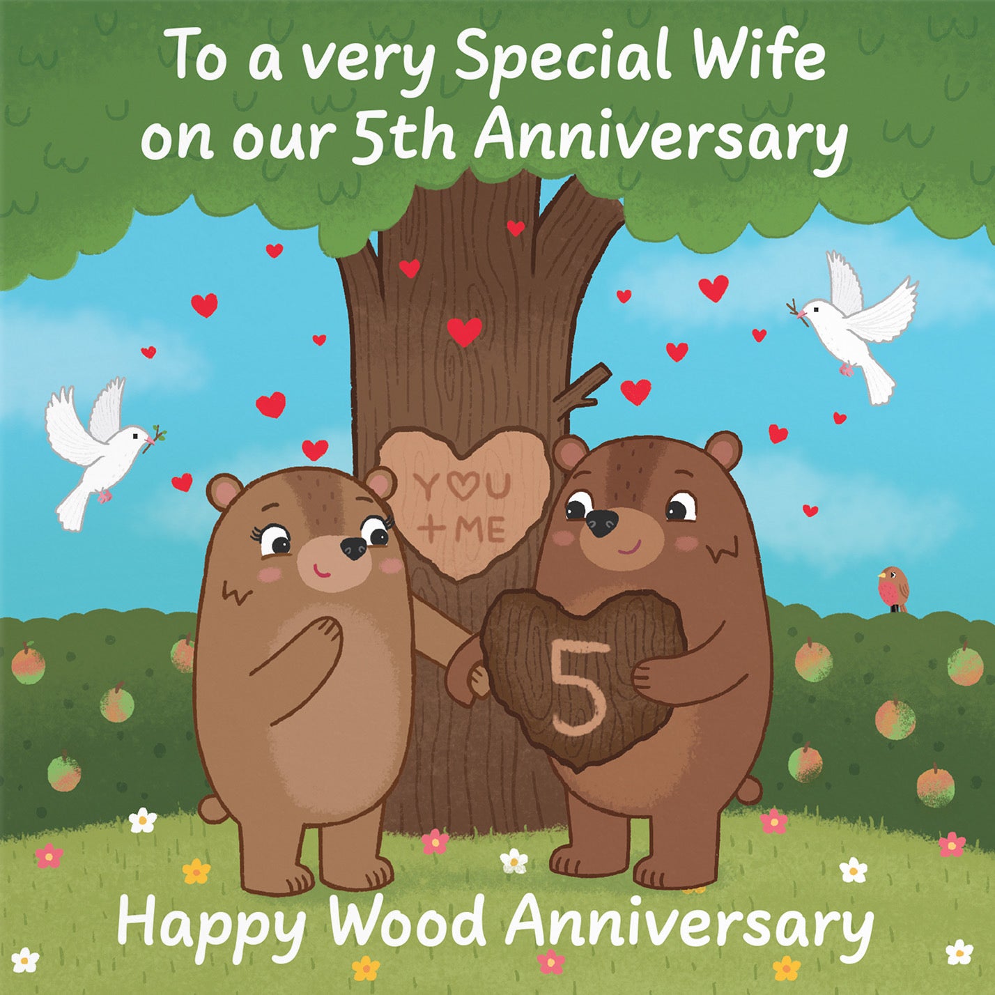 5th Wife Anniversary Card Love Story - Default Title (B0DHWB5RQ3)