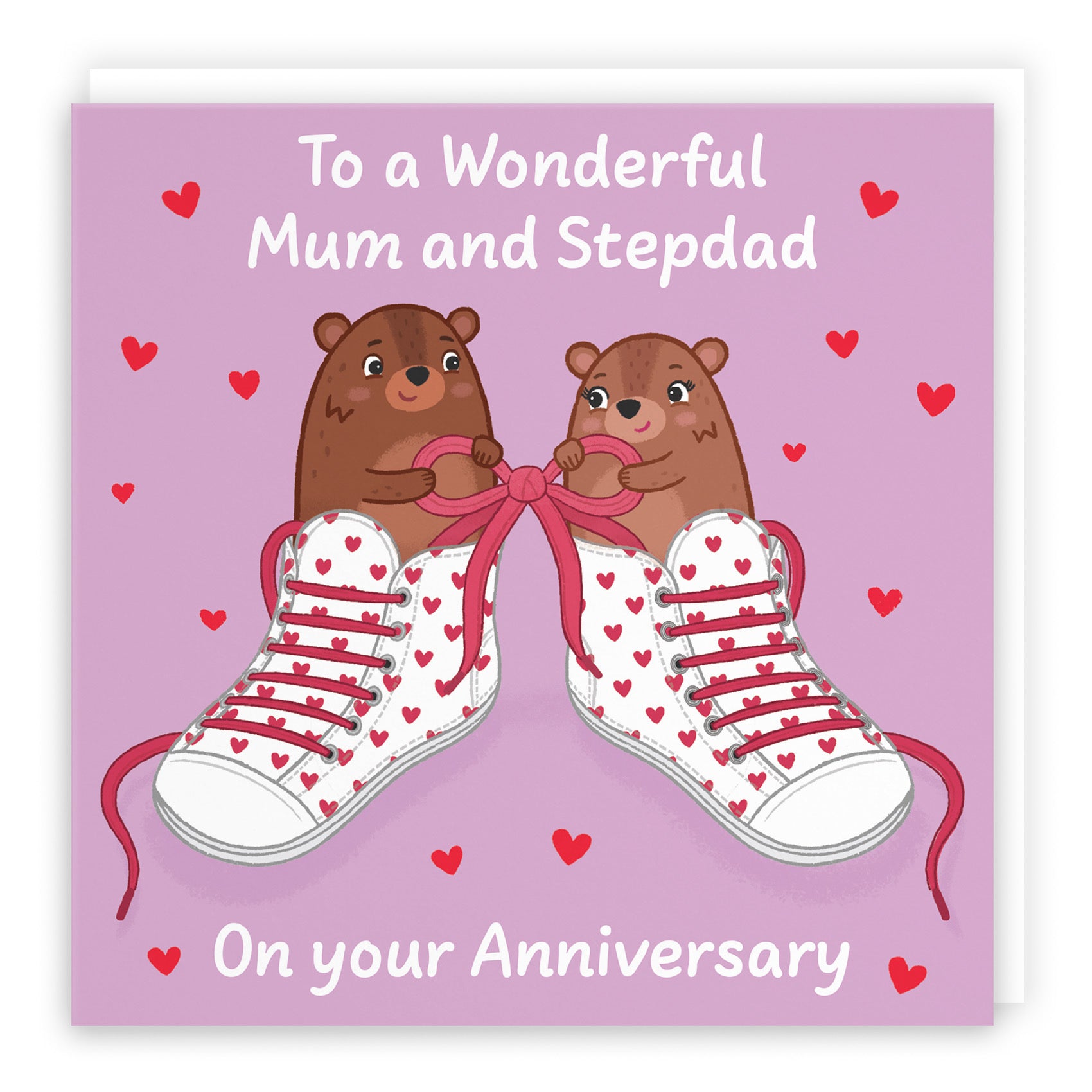 Mum And Stepdad Anniversary Card Laces Love Story - Default Title (B0DHWB5YLB)