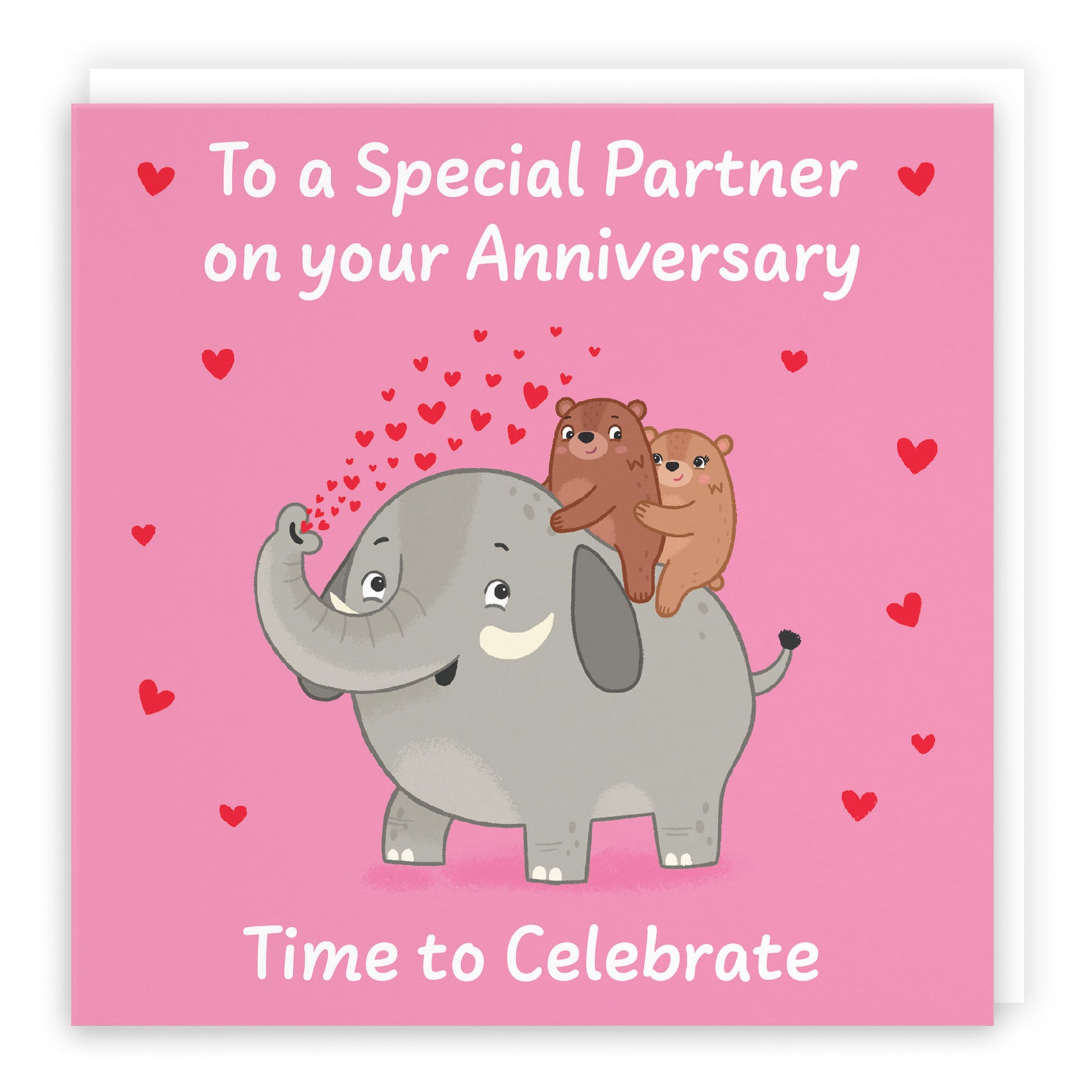 Partner Anniversary Card Elephant Love Story - Default Title (B0DHWB6SQ3)