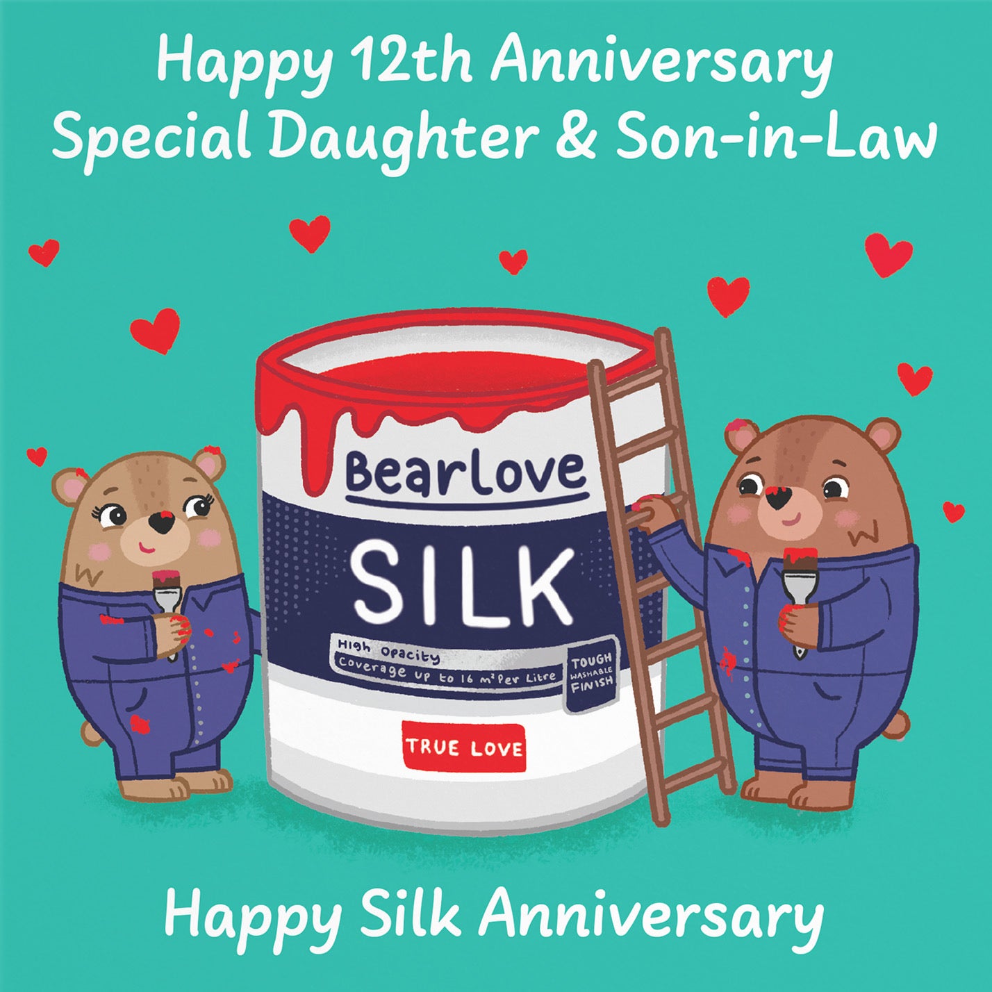 12th Daughter And Son In Law Anniversary Card Love Story - Default Title (B0DHWB7836)