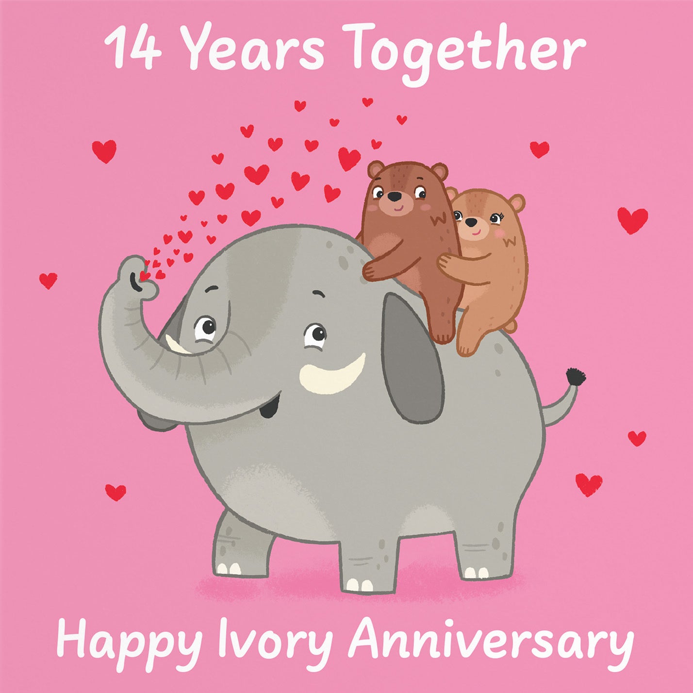 14th Anniversary Card Love Story - Default Title (B0DHWB7839)