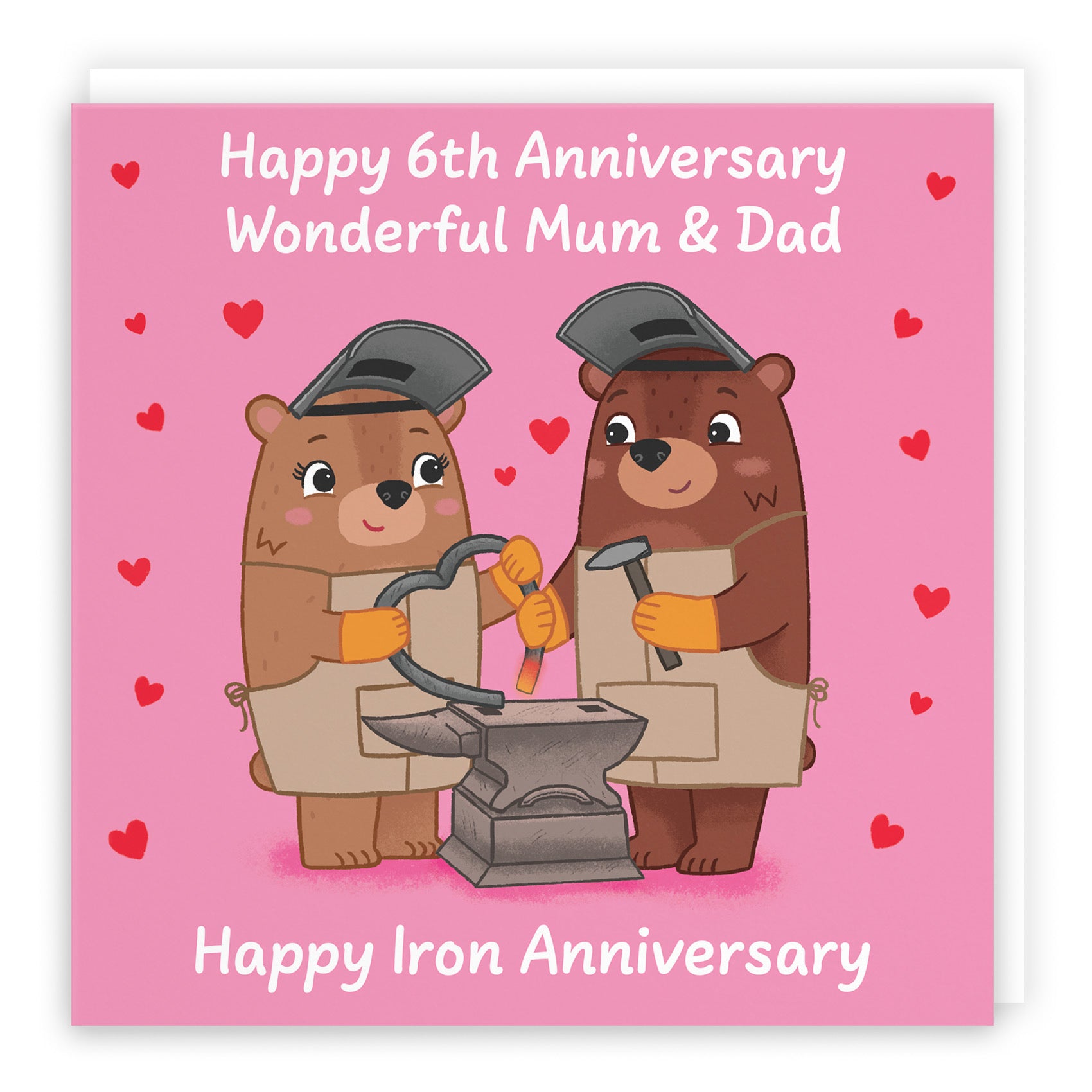 6th Mum And Dad Anniversary Card Love Story - Default Title (B0DHWB7D77)