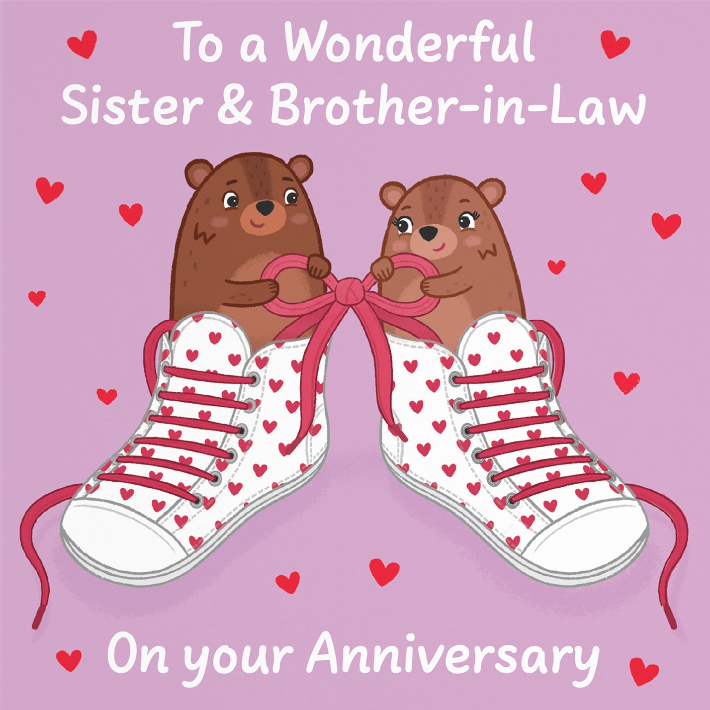 Sister And Brother In Law Anniversary Card Laces Love Story - Default Title (B0DHWB7NVC)