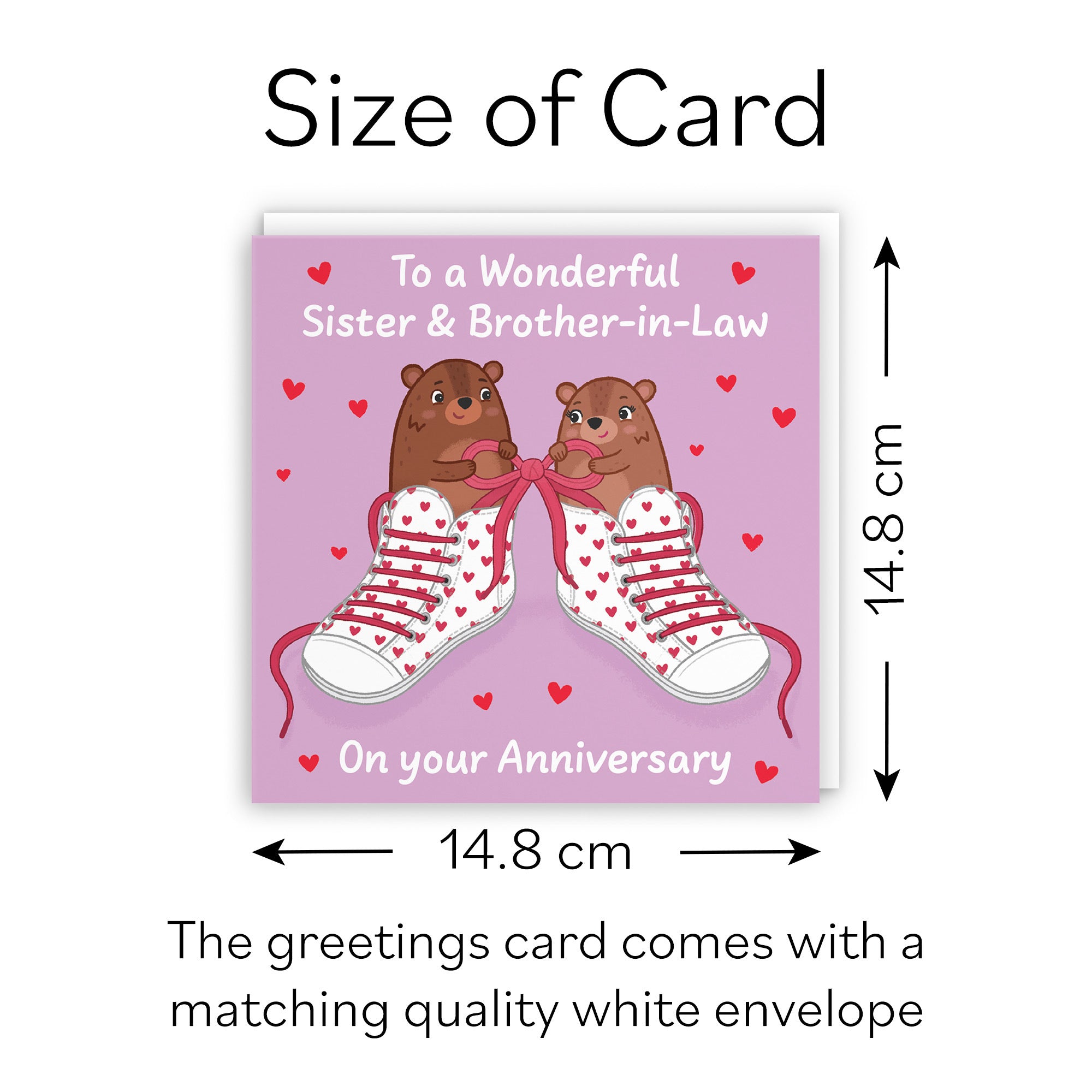 Sister And Brother In Law Anniversary Card Laces Love Story - Default Title (B0DHWB7NVC)