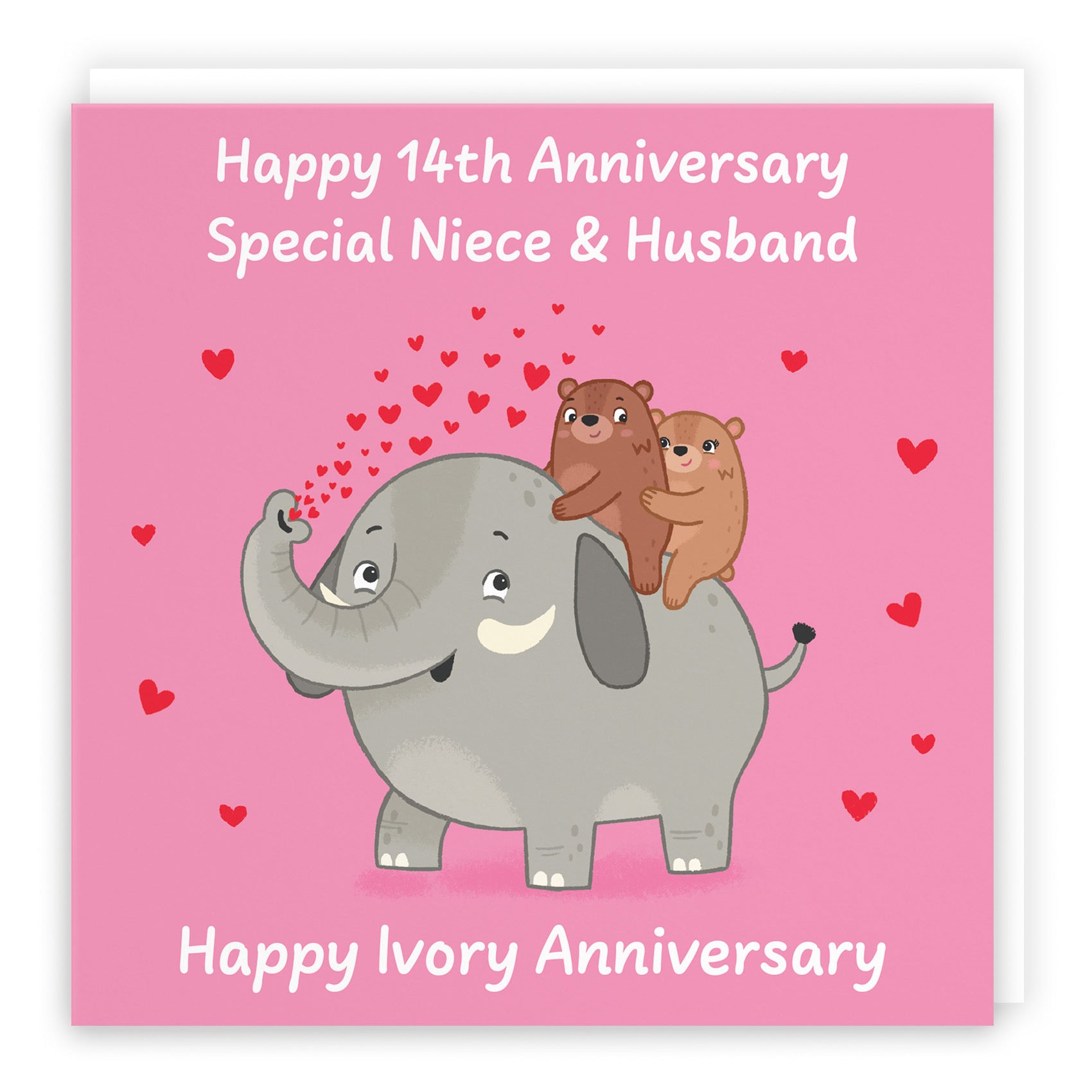 14th Niece And Husband Anniversary Card Love Story - Default Title (B0DHWB7QSM)